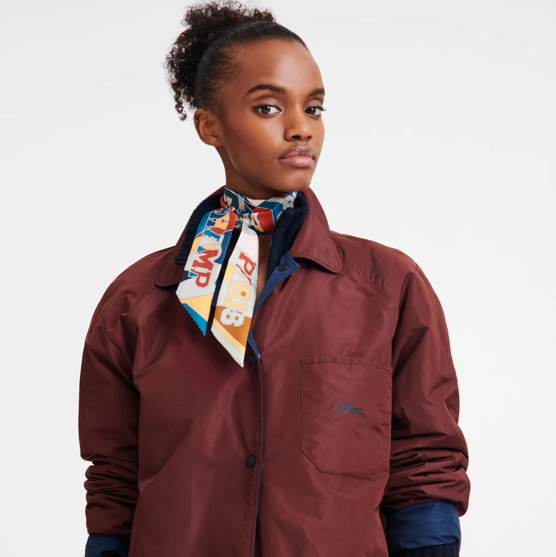 Shop Longchamp A fascia Campionato Seta - Inchiostro