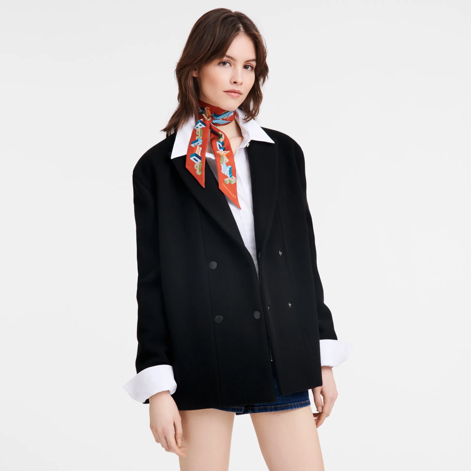 Discount Longchamp A fascia University Seta - Castagna