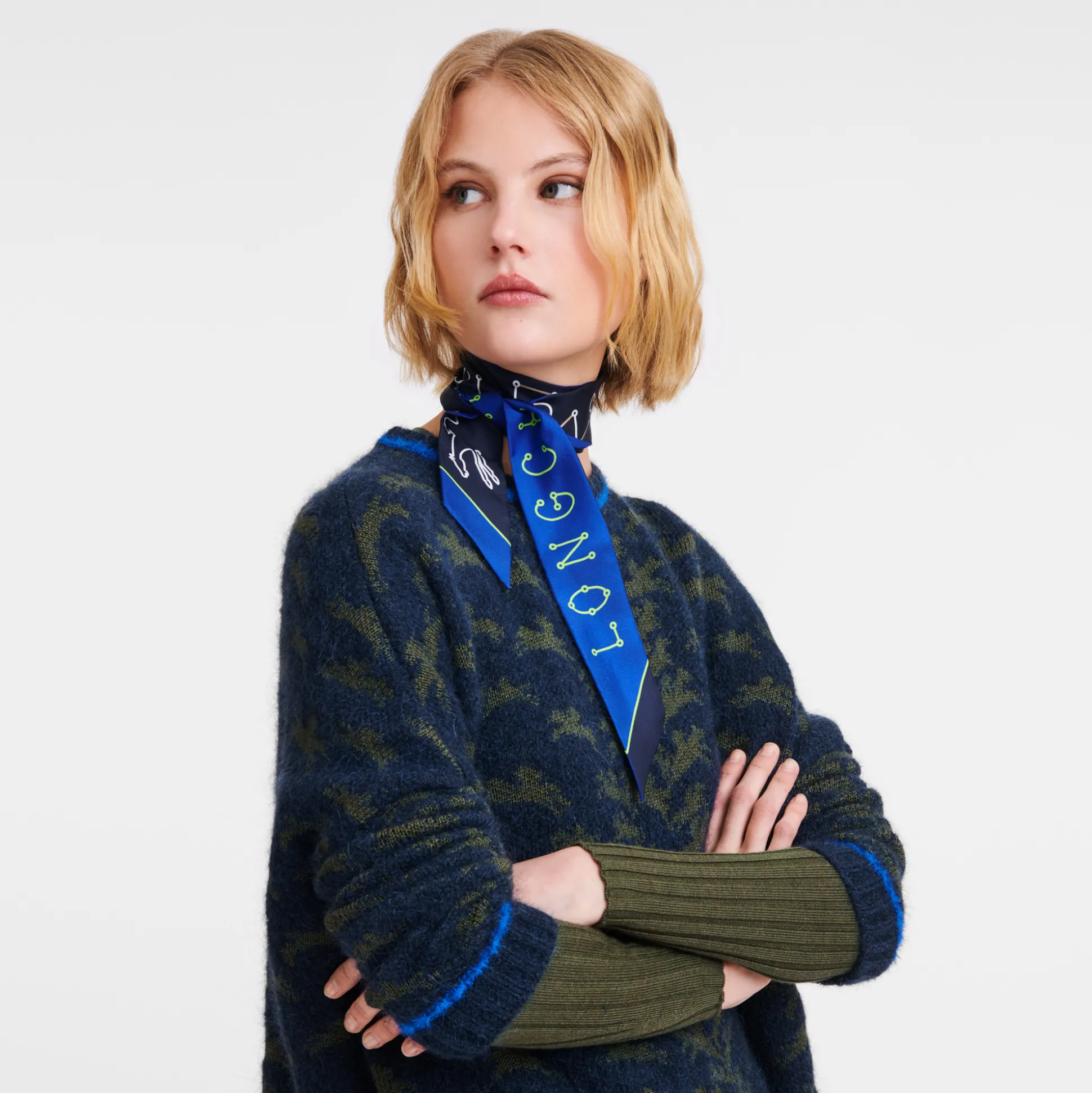 Flash Sale Longchamp A fascia Percorsi Seta - Elettrizzante