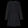 Fashion Longchamp Abito corto con cintura con applicazione Nero