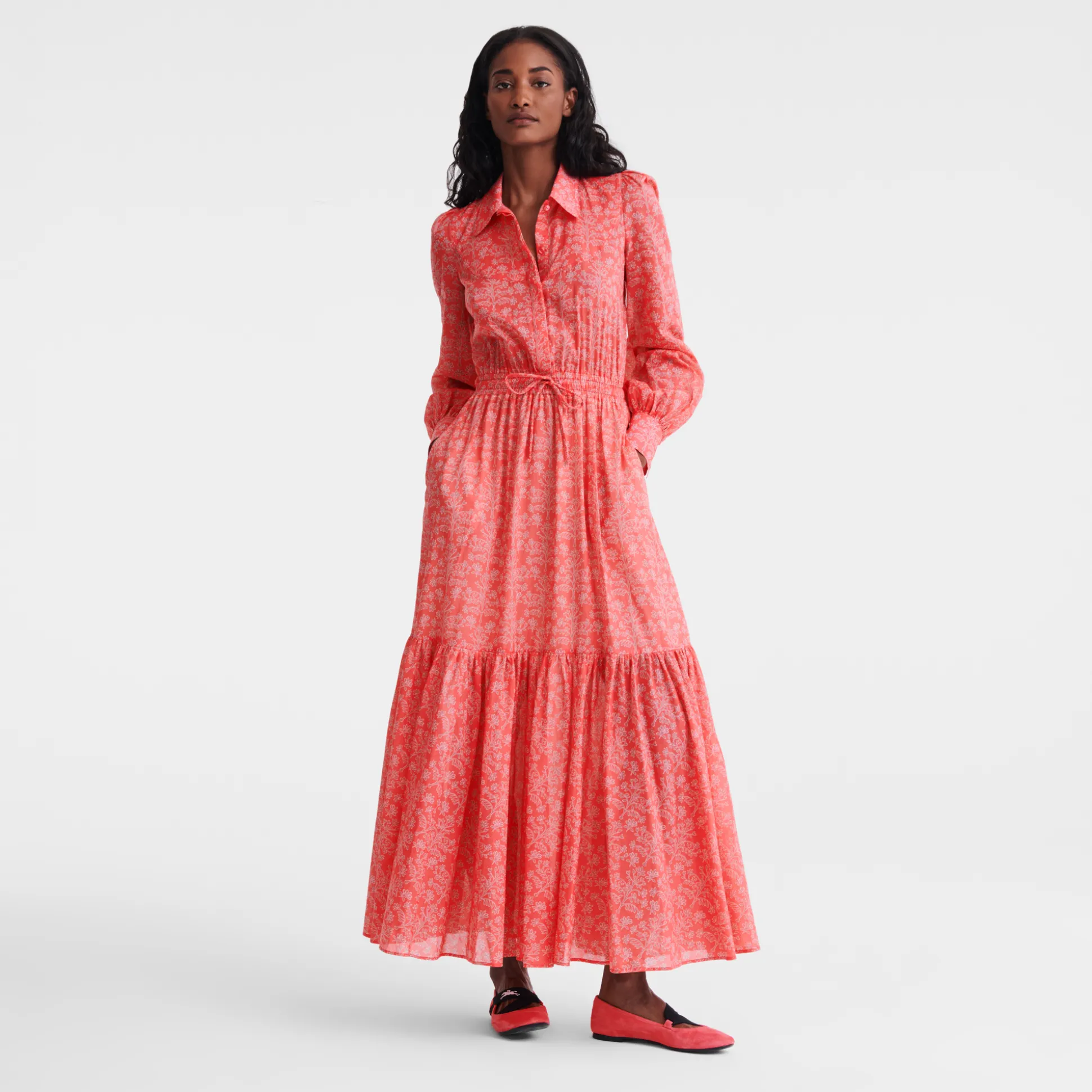 Clearance Longchamp Abito lungo Pomodoro