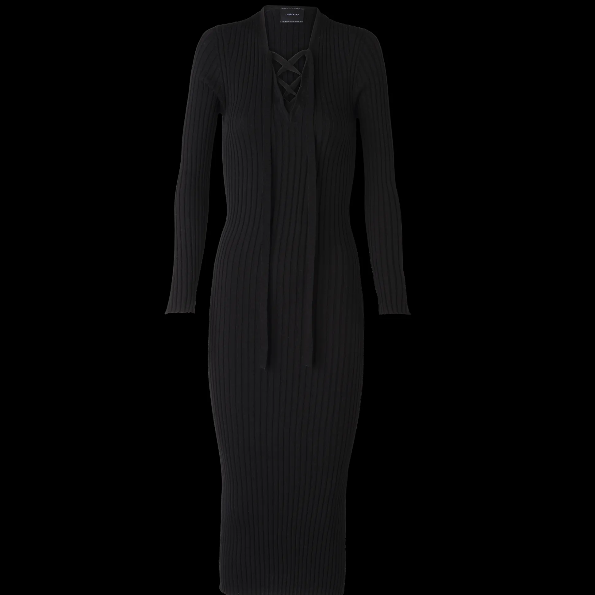 Hot Longchamp Abito lungo aderente Nero