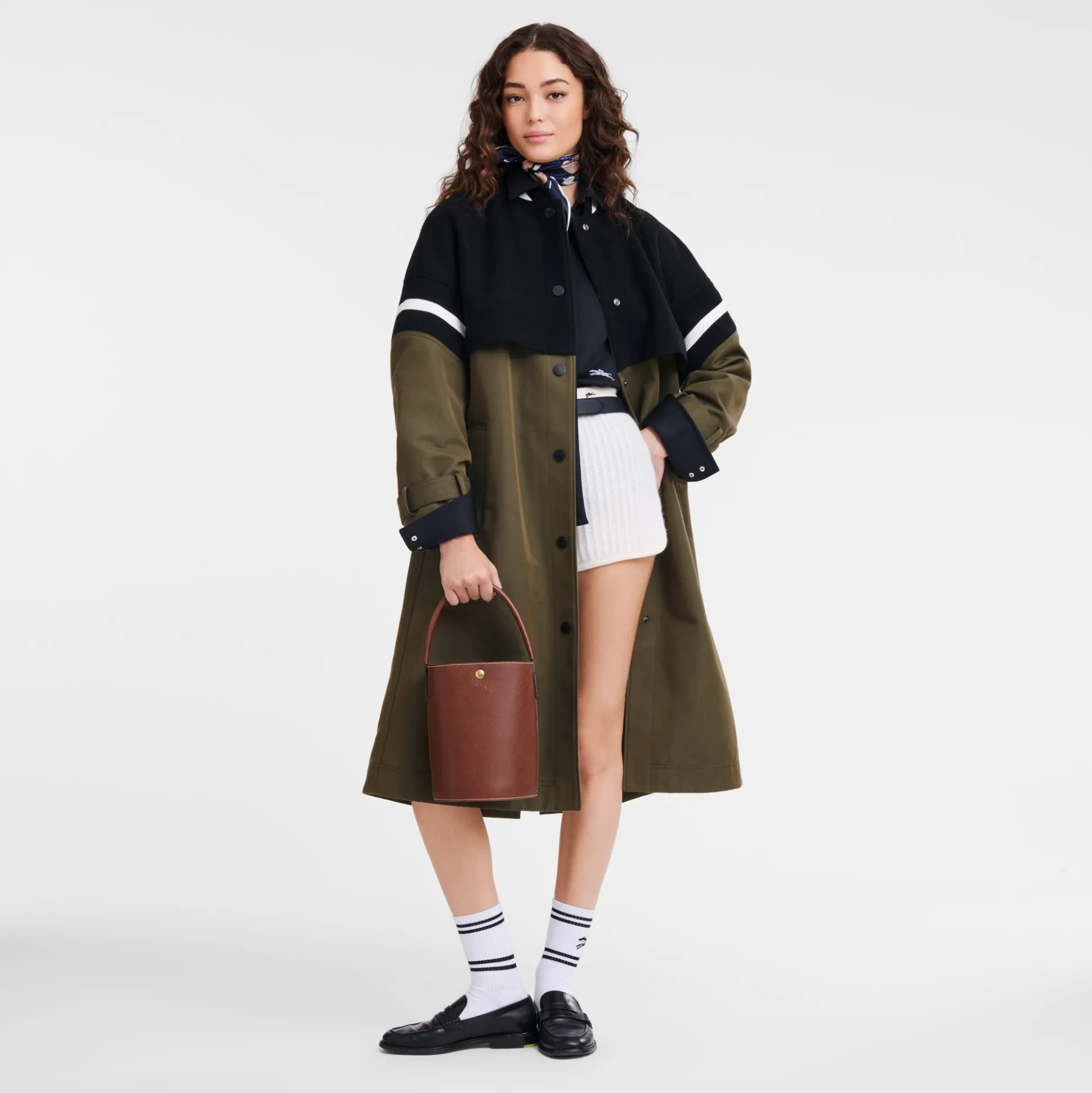 Shop Longchamp Borsa a secchiello S Marrone