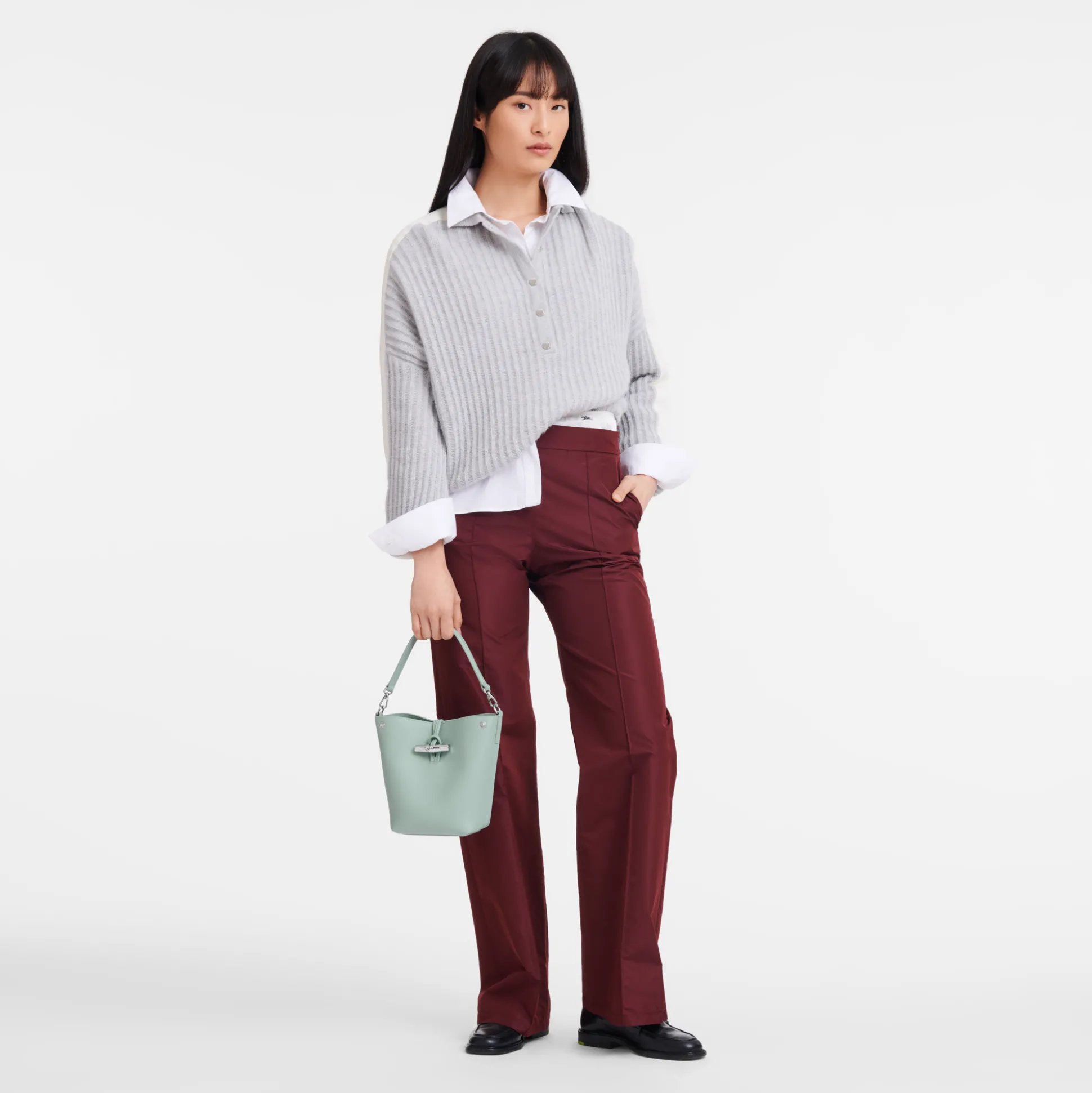 Sale Longchamp Borsa a secchiello XS VerdePallido