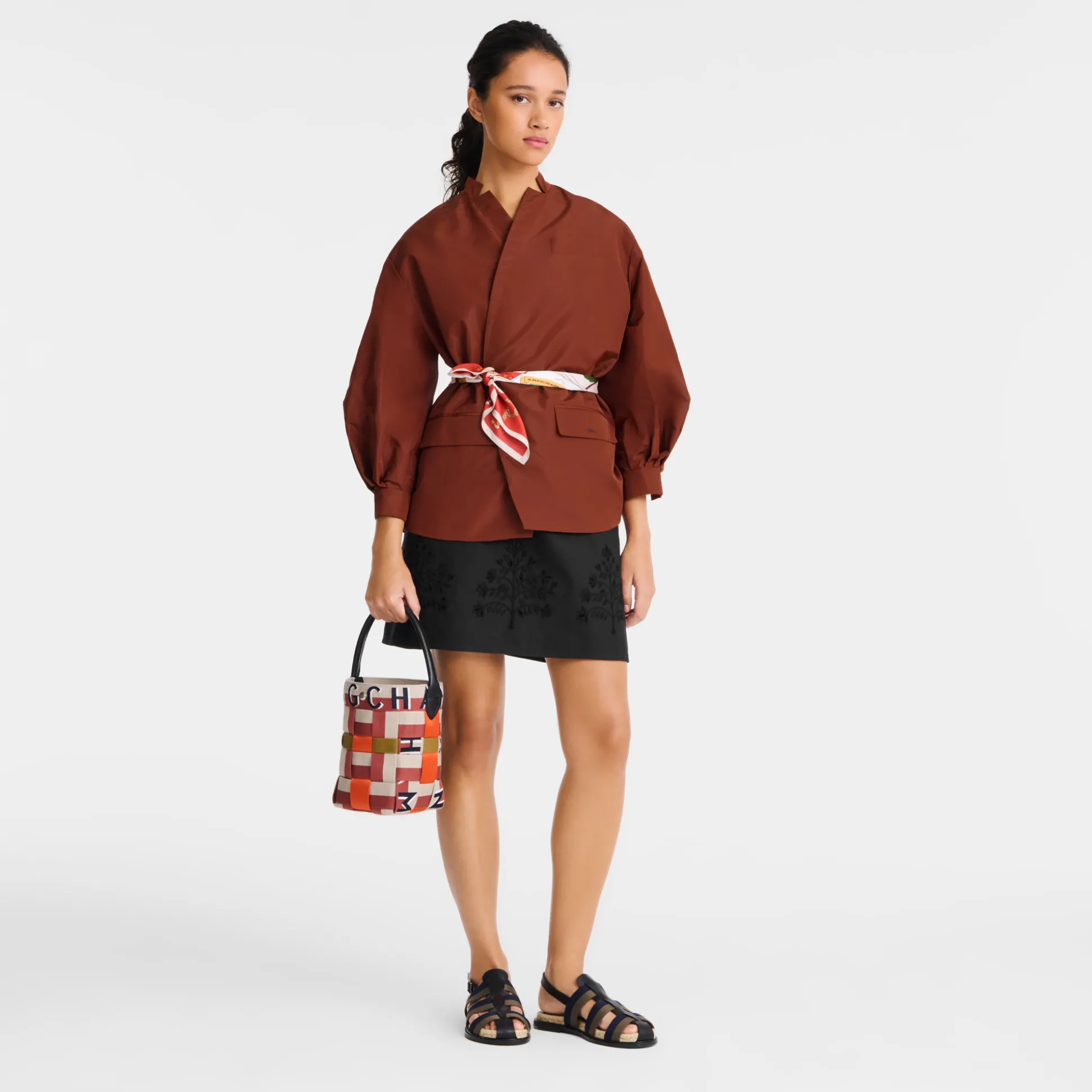 Clearance Longchamp Borsa a secchiello XS Radice/Corteccia