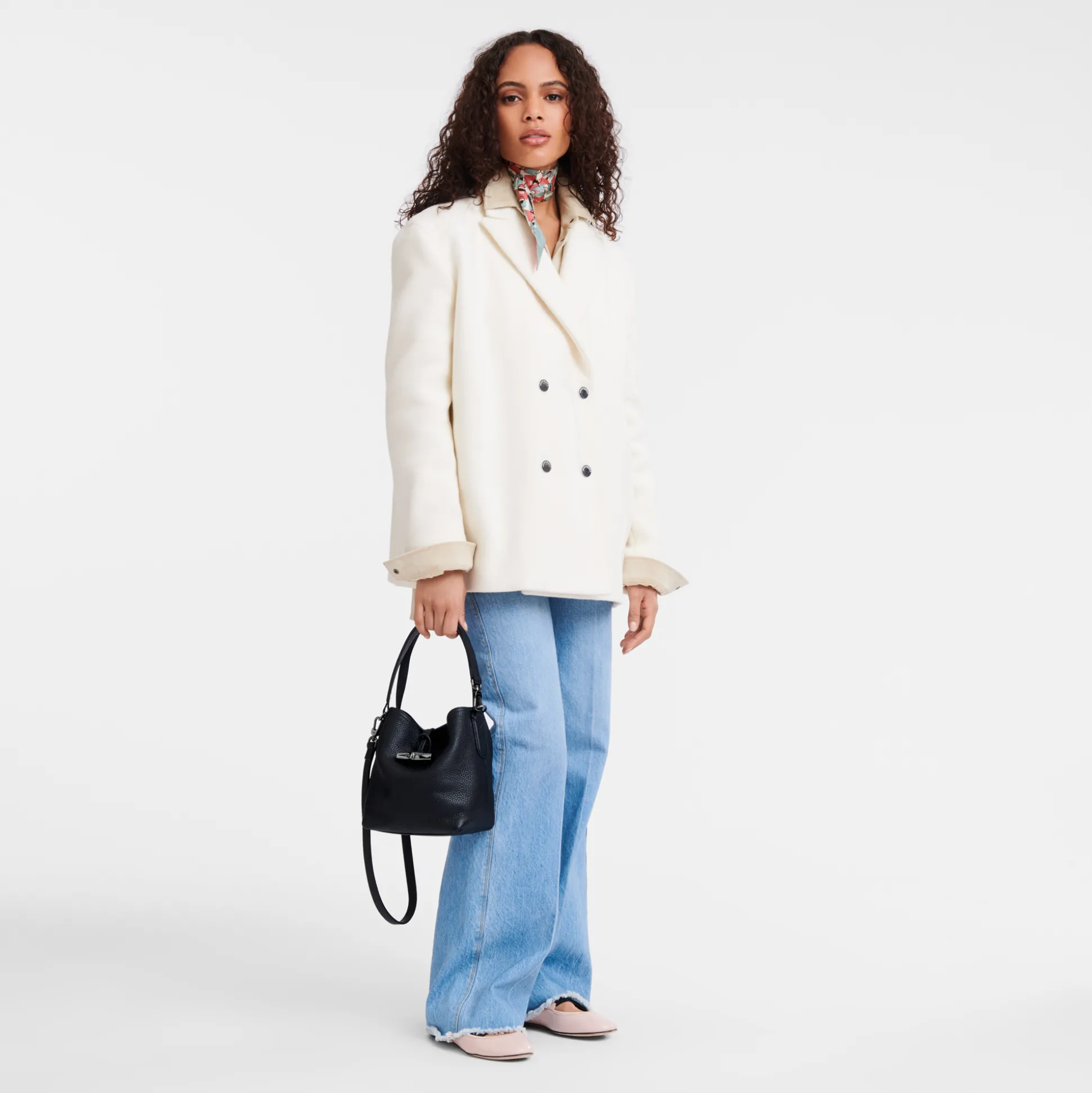 Online Longchamp Borsa a secchiello XS Nero