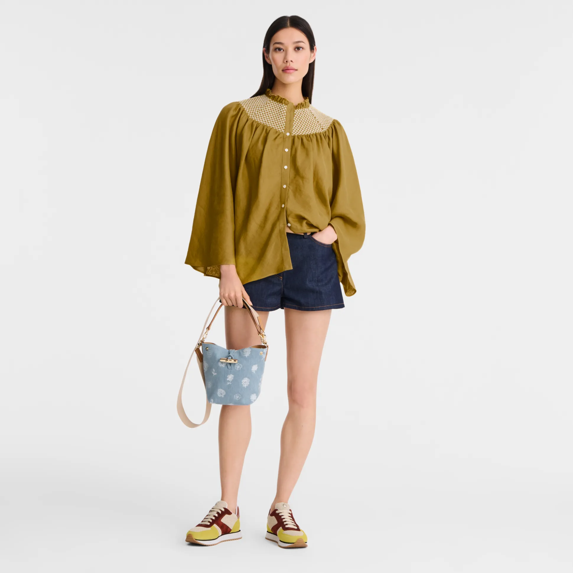 Cheap Longchamp Borsa a secchiello XS Cielo