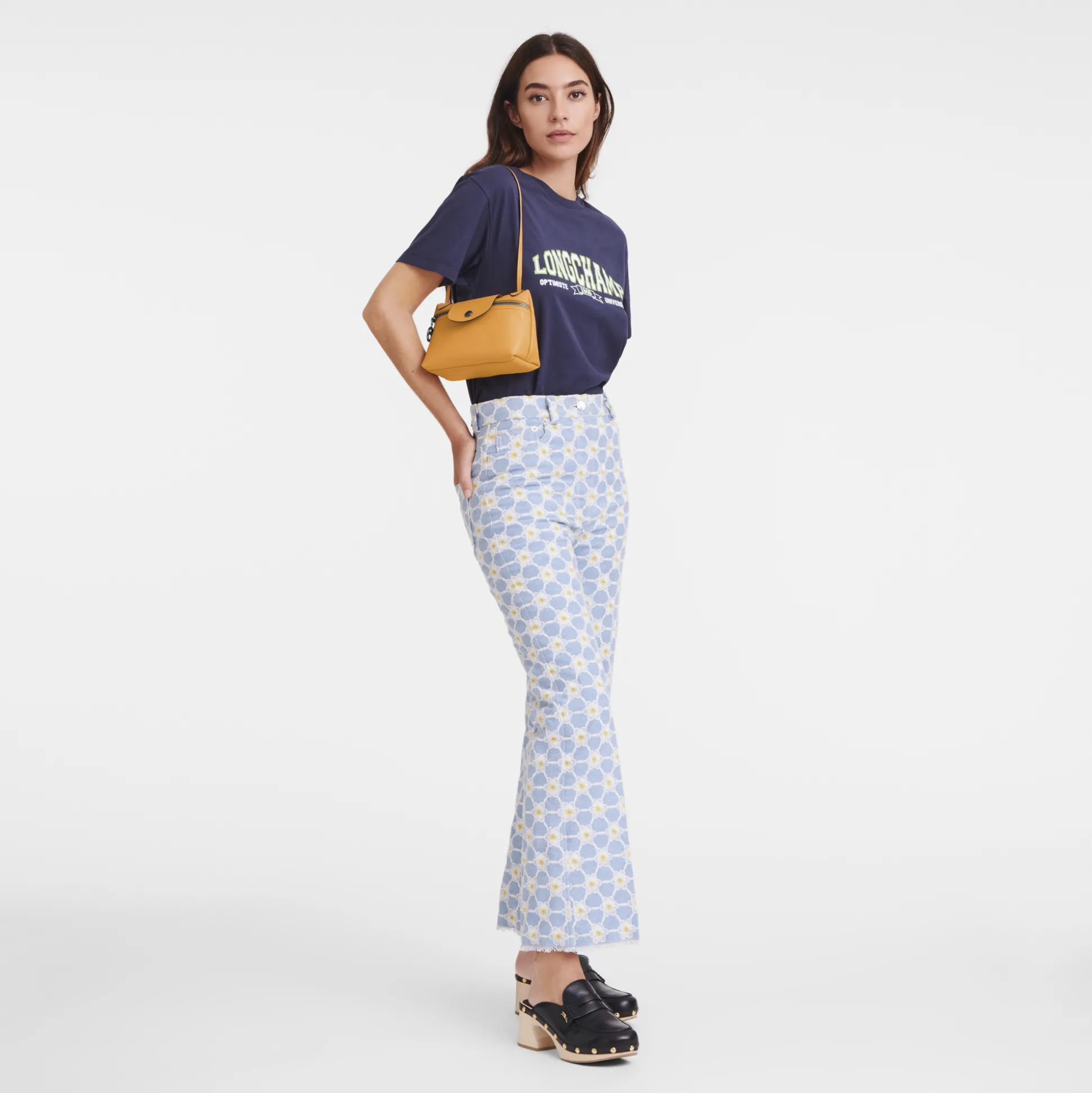 Cheap Longchamp Borsa a tracolla Albicocca