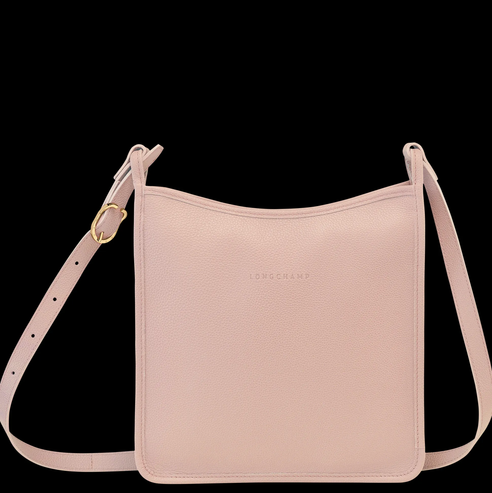 Cheap Longchamp Borsa a tracolla con zip M BeigePelle