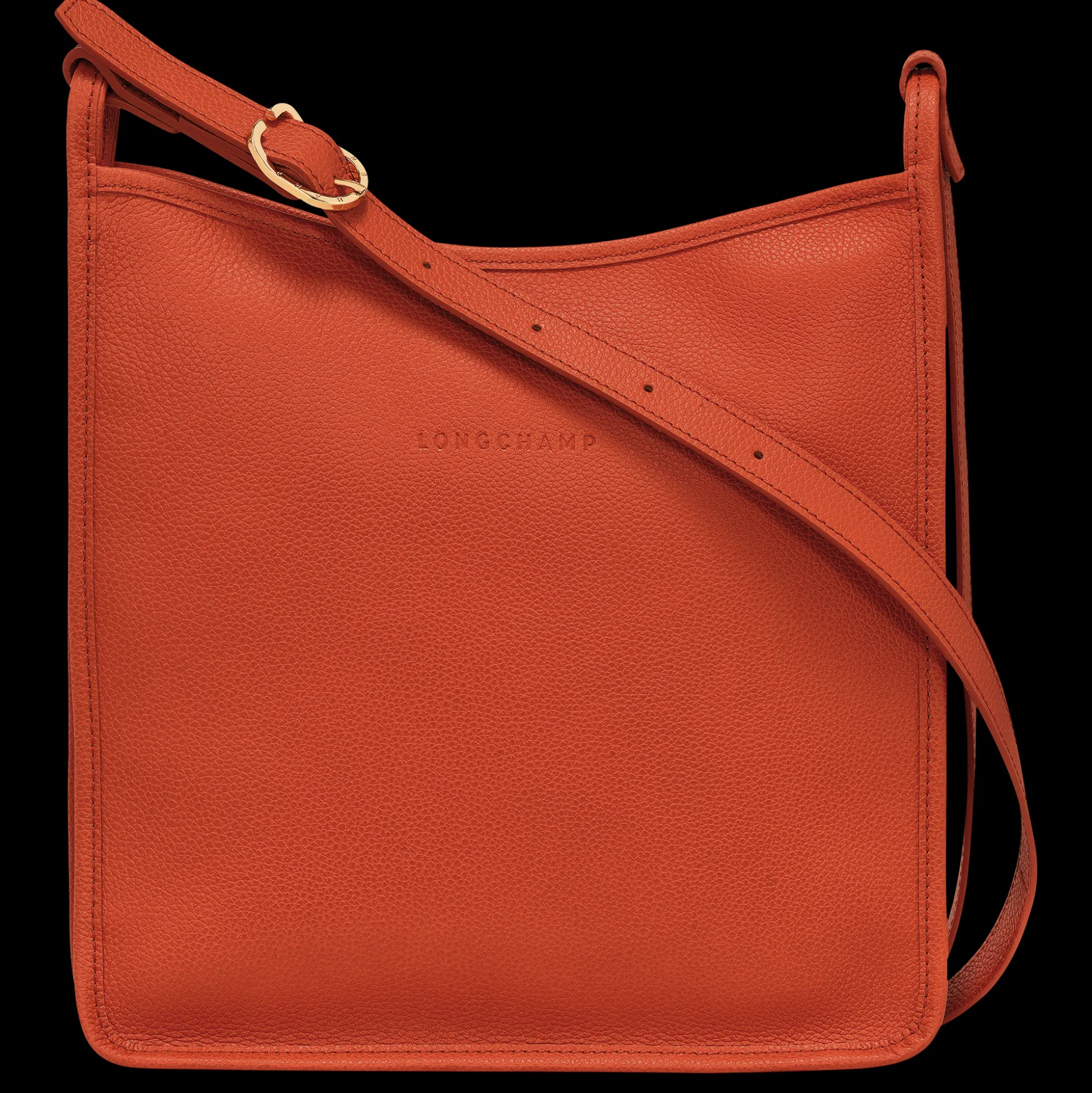 Cheap Longchamp Borsa a tracolla con zip M Paprica