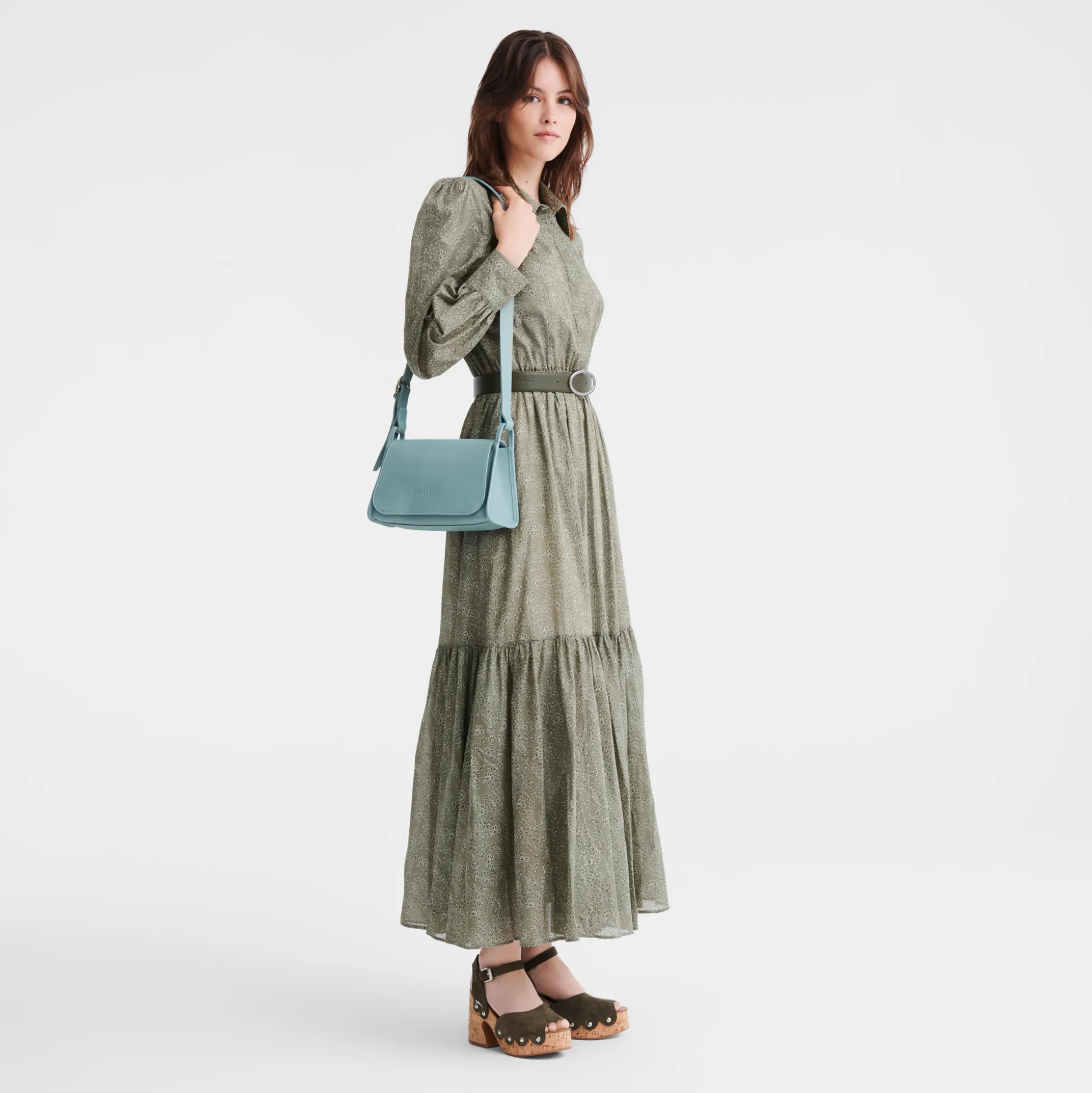 Cheap Longchamp Borsa a tracolla M Eucalipto