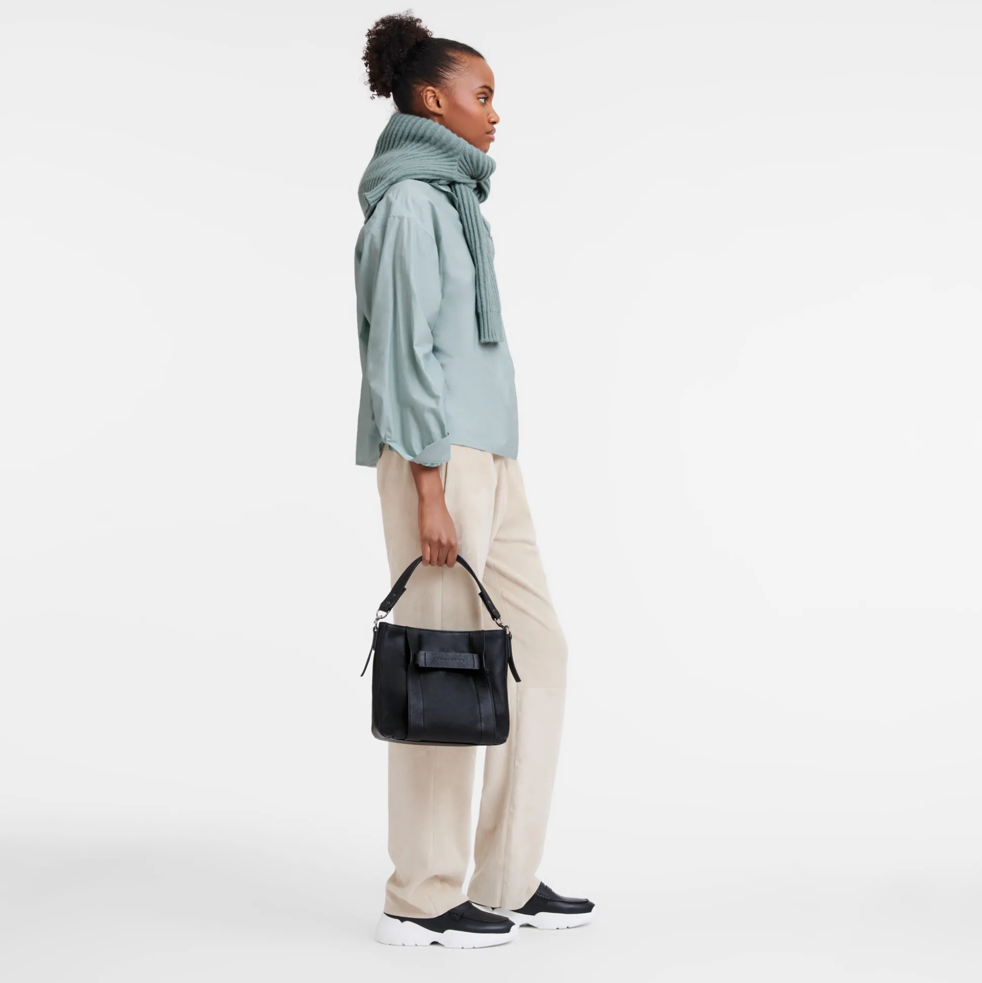 New Longchamp Borsa a tracolla S Nero