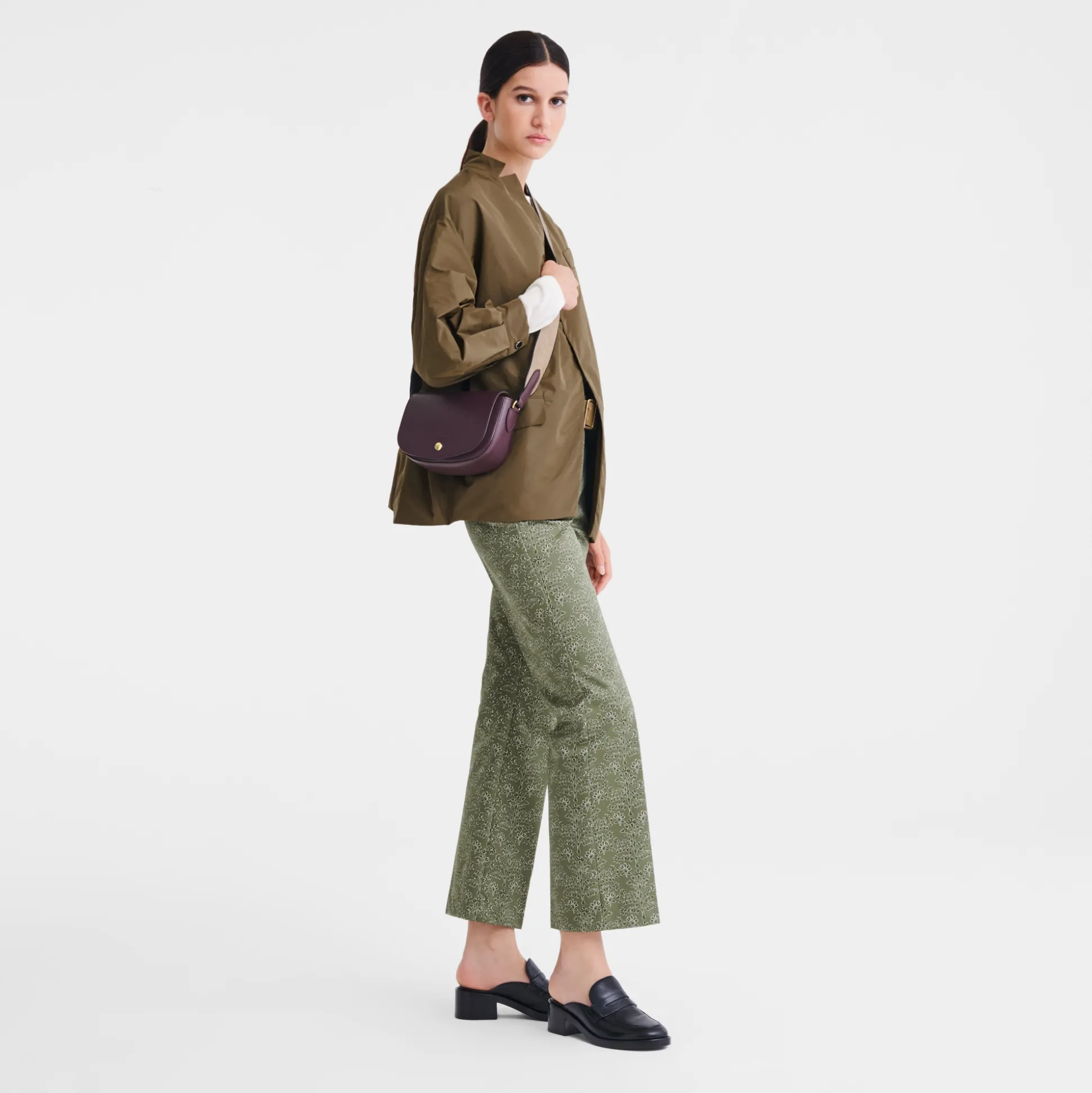 Discount Longchamp Borsa a tracolla S Melanzana