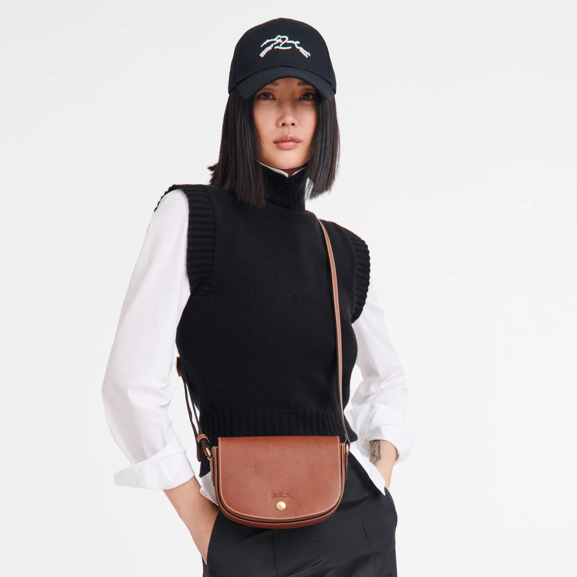 Sale Longchamp Borsa a tracolla S Marrone