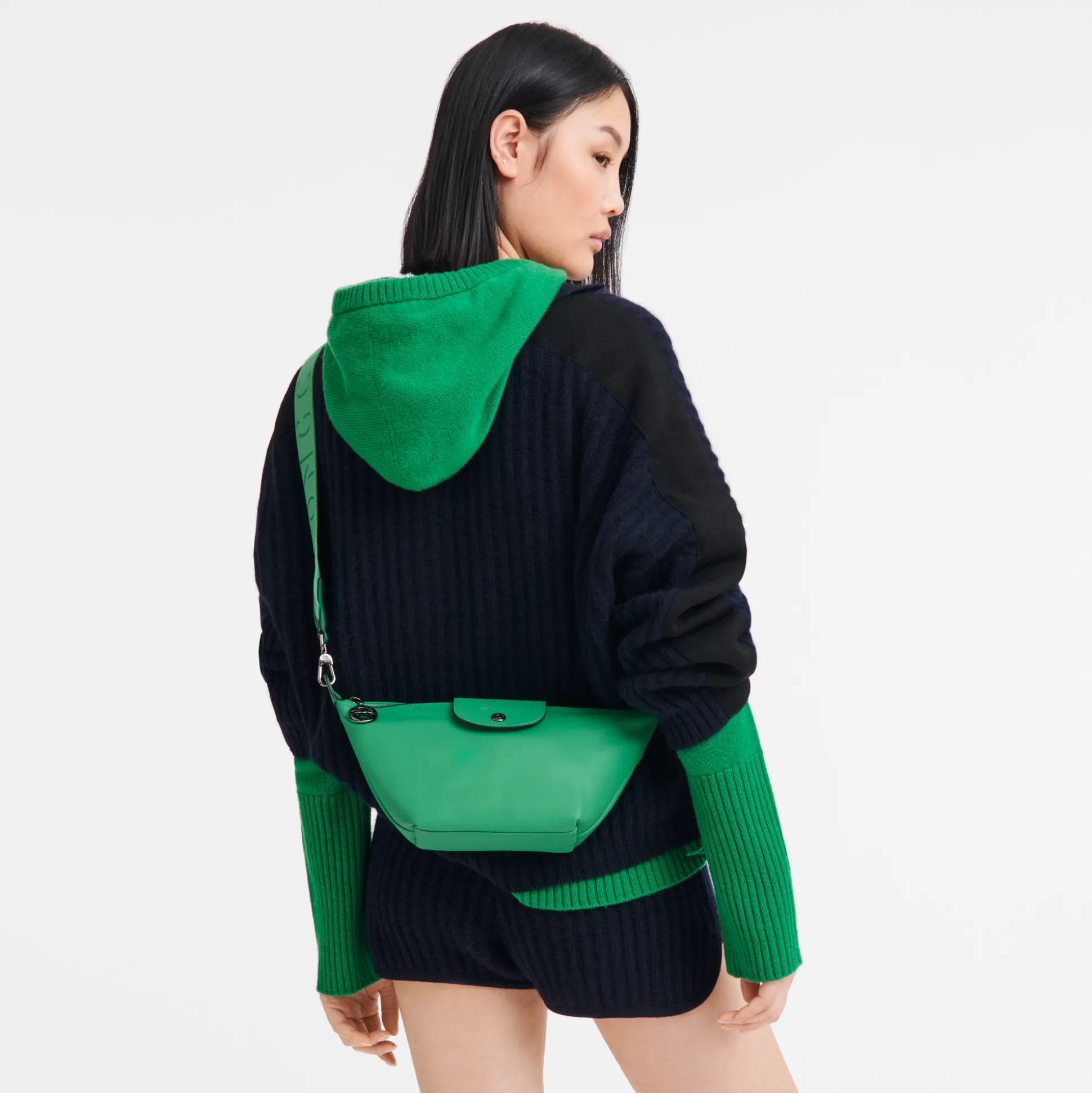 Cheap Longchamp Borsa a tracolla XS Verde