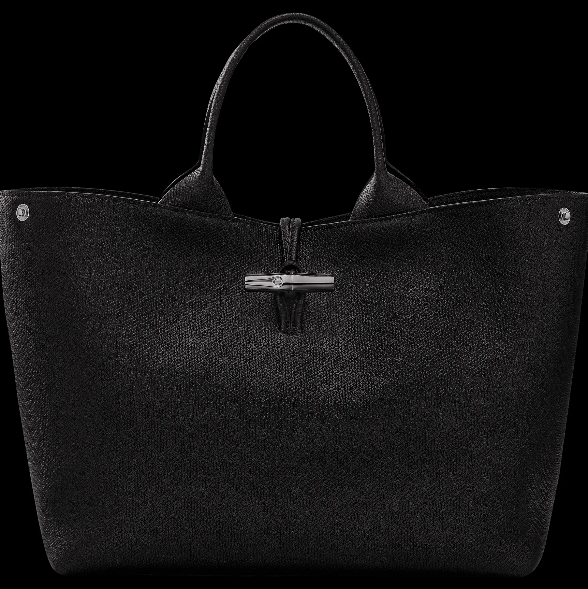 Cheap Longchamp Borsa con manico L Nero