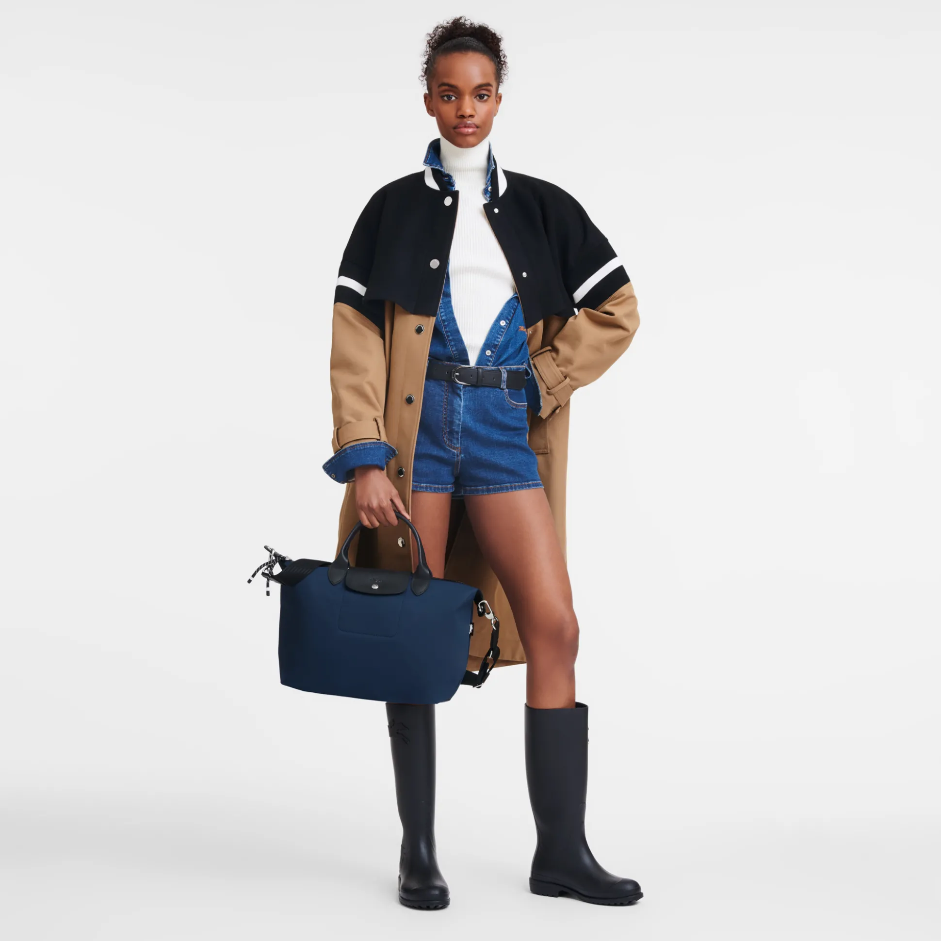 Shop Longchamp Borsa con manico L Marine