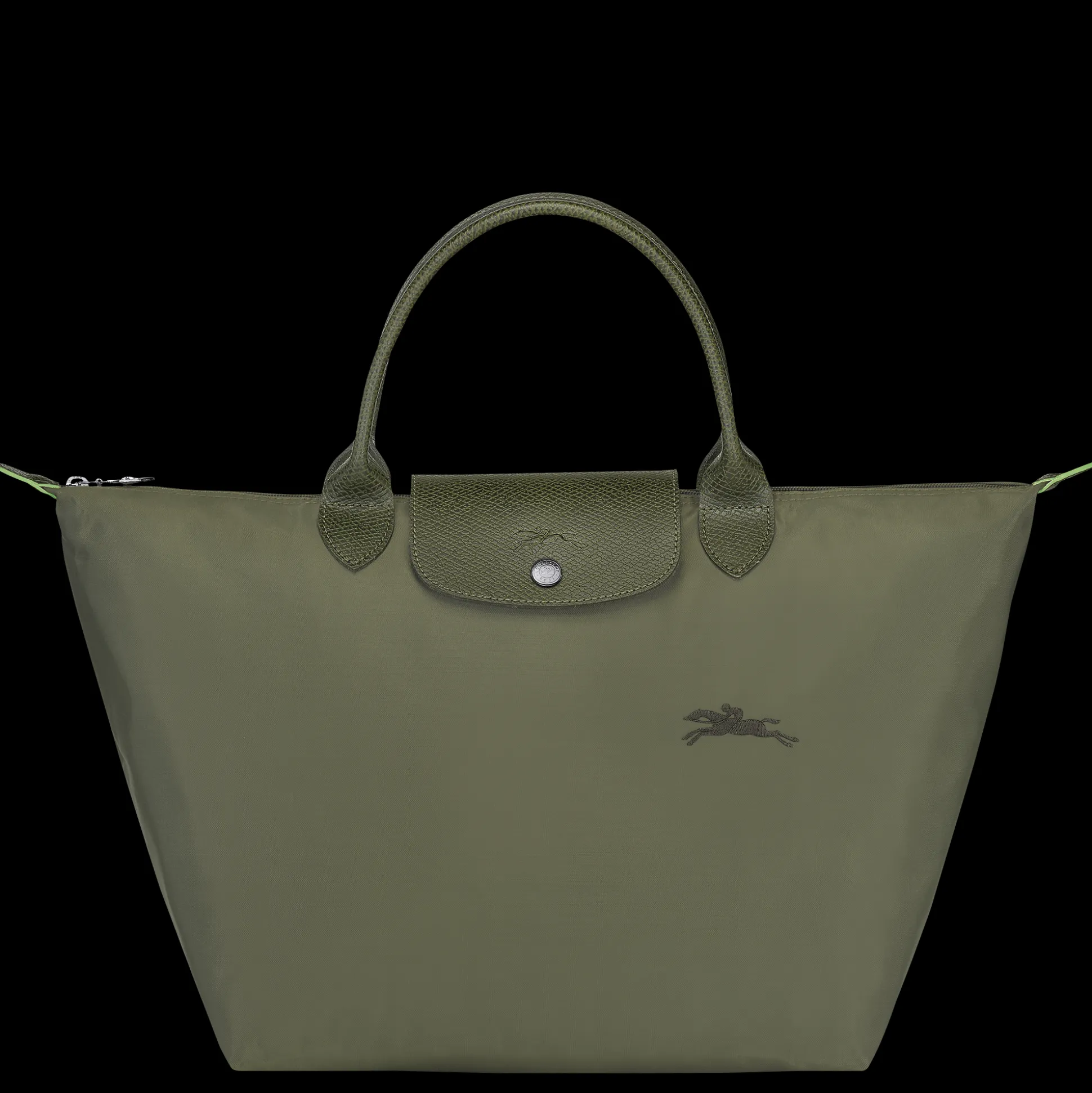 Sale Longchamp Borsa con manico M VerdeForesta