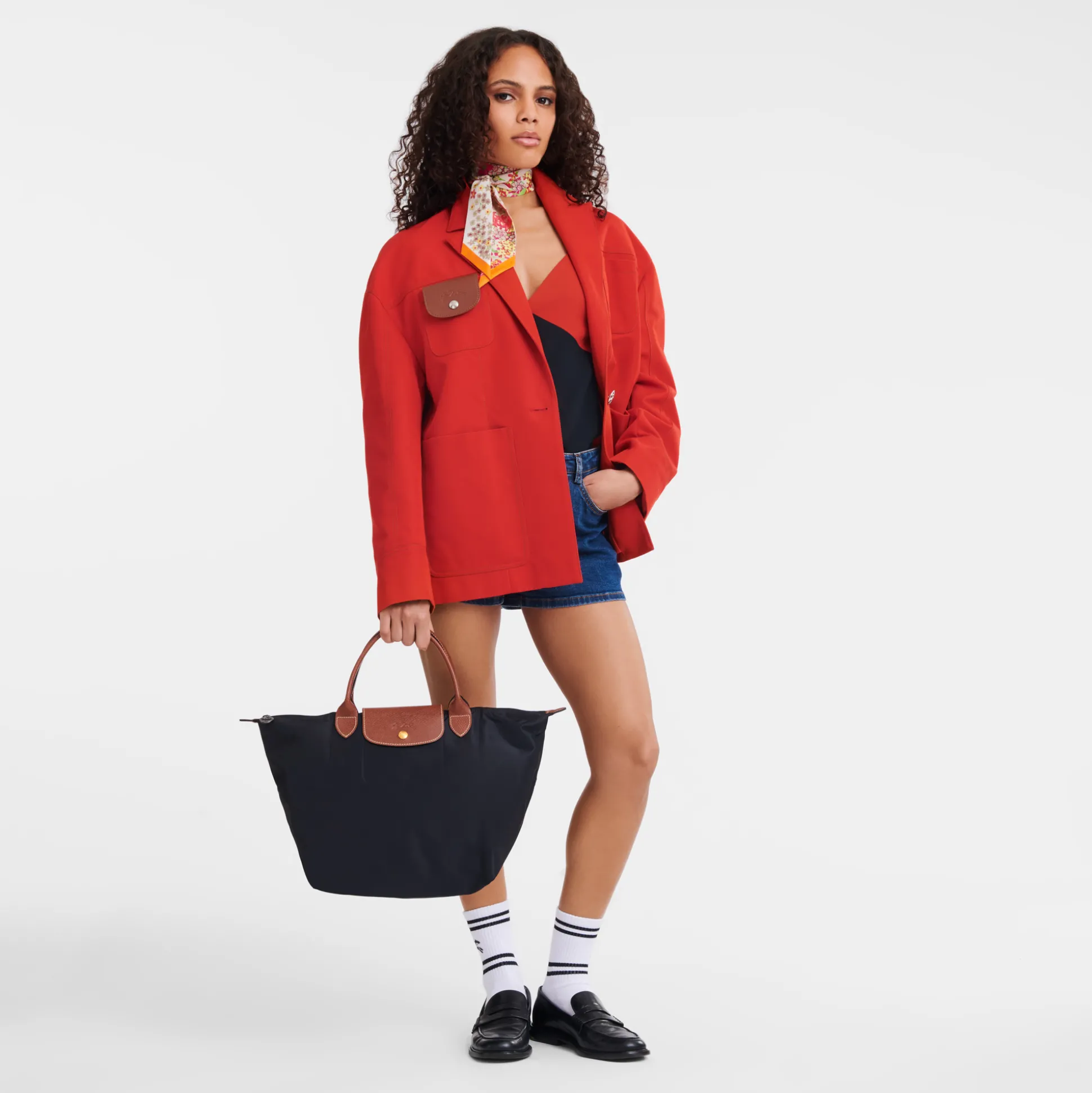 Best Longchamp Borsa con manico M Nero