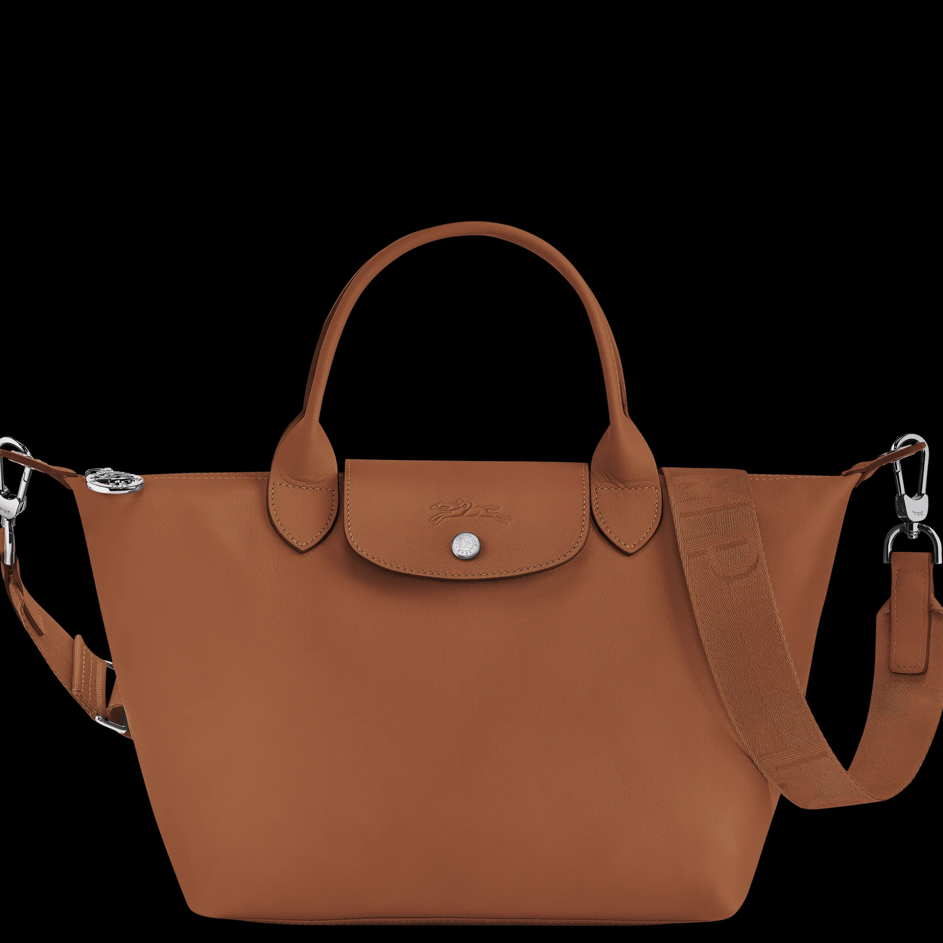 Discount Longchamp Borsa con manico S Cognac