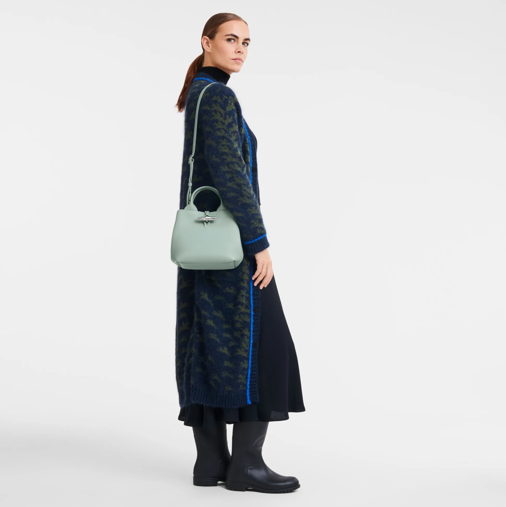 New Longchamp Borsa con manico S VerdePallido