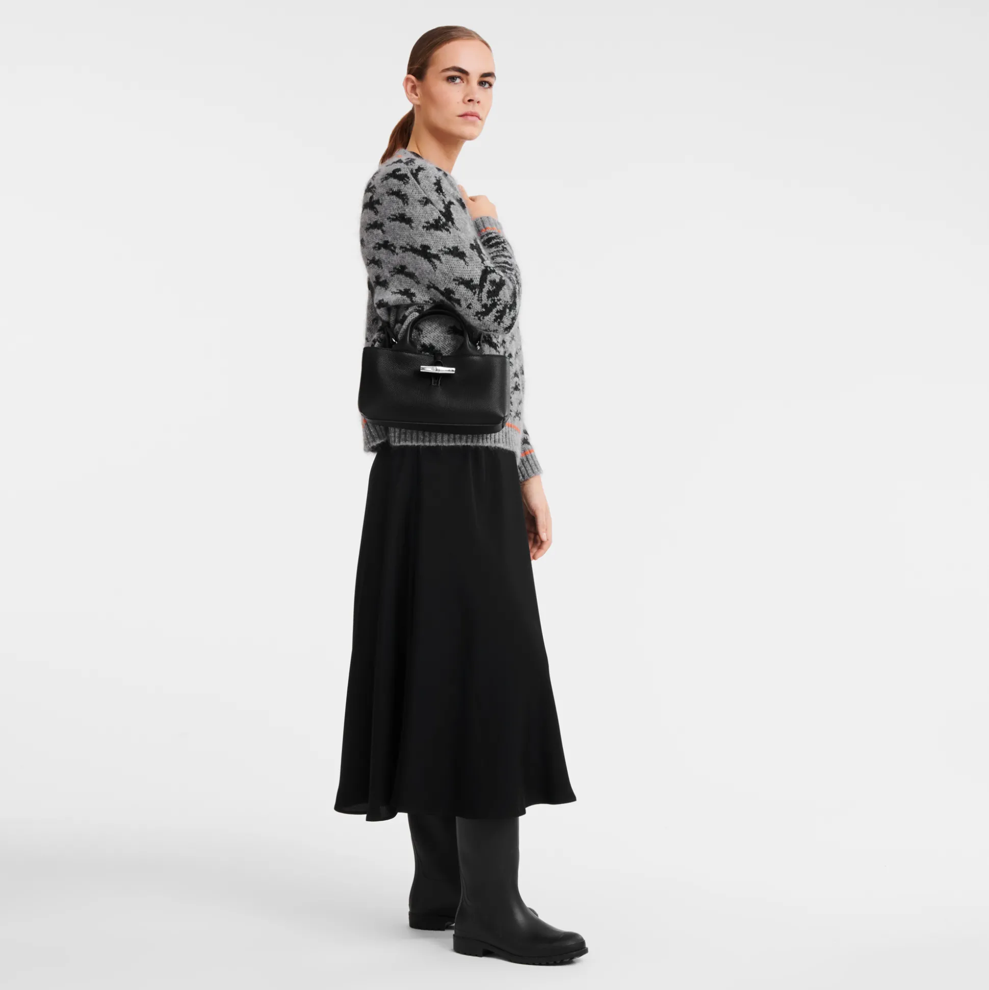 Fashion Longchamp Borsa con manico S Nero