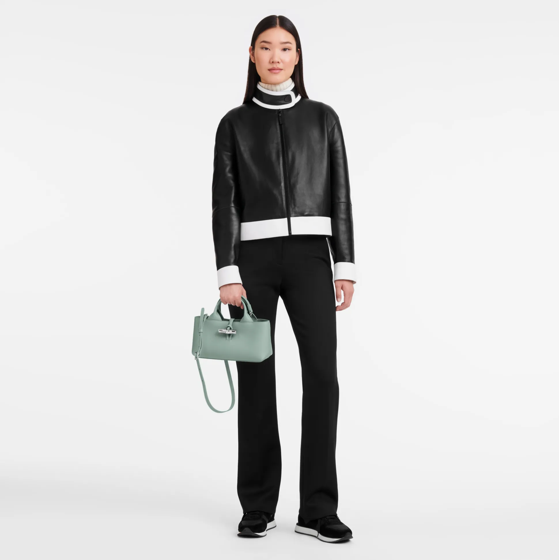 Fashion Longchamp Borsa con manico S VerdePallido