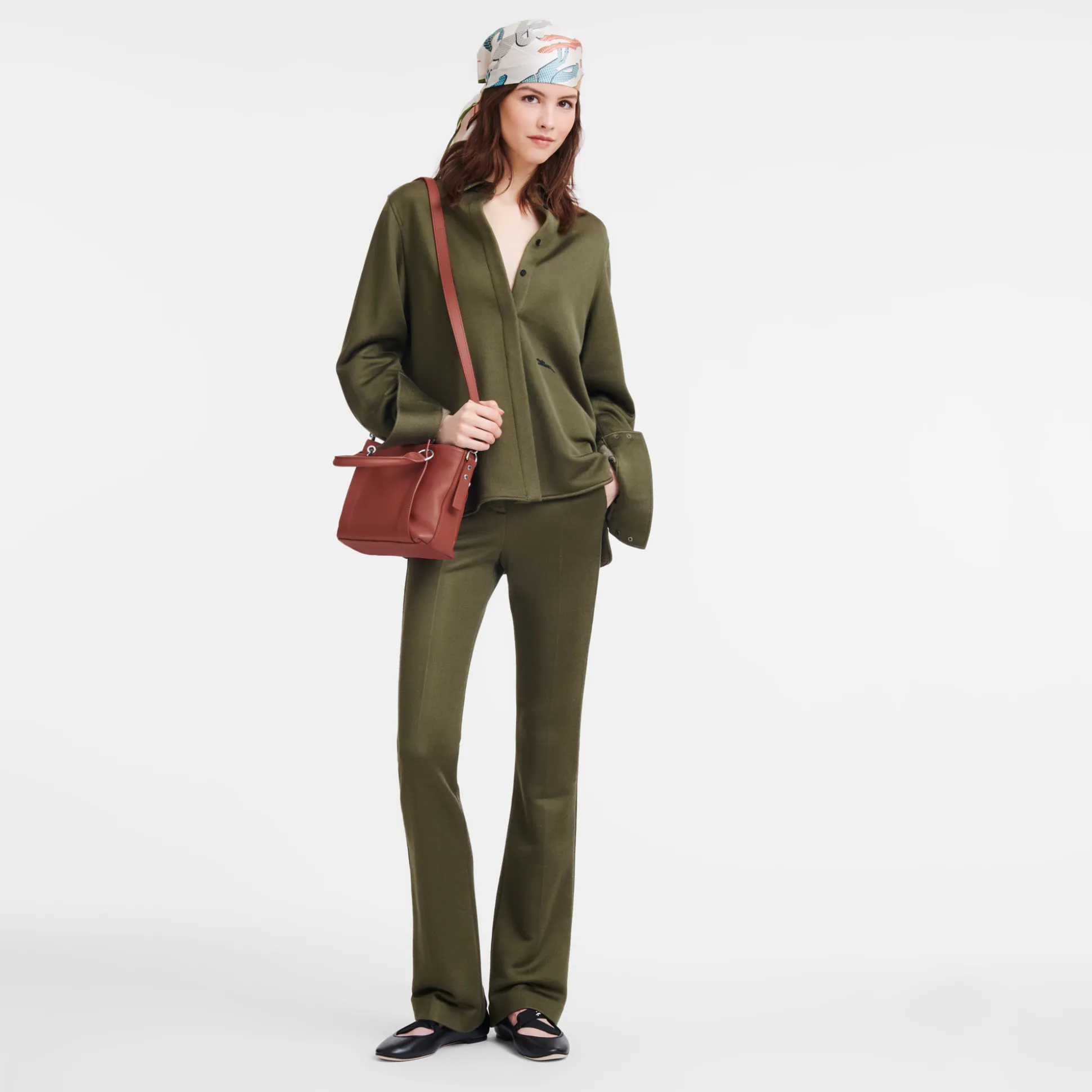 Flash Sale Longchamp Borsa con manico S Castagna