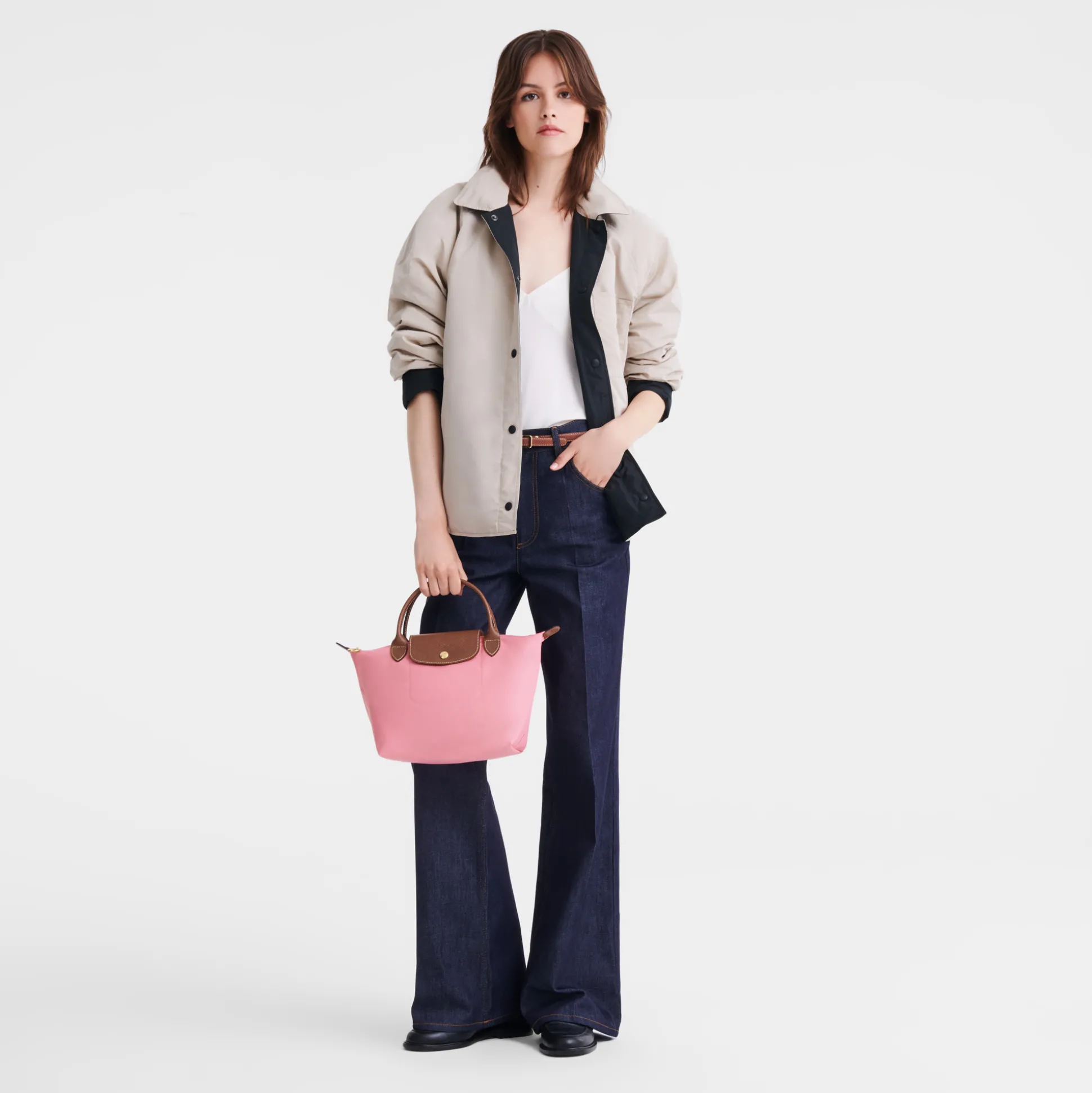 Fashion Longchamp Borsa con manico S Marshmallow