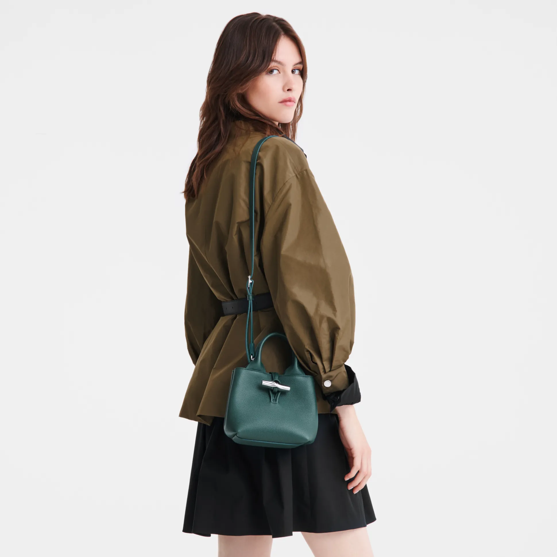 Cheap Longchamp Borsa con manico XS Cedro