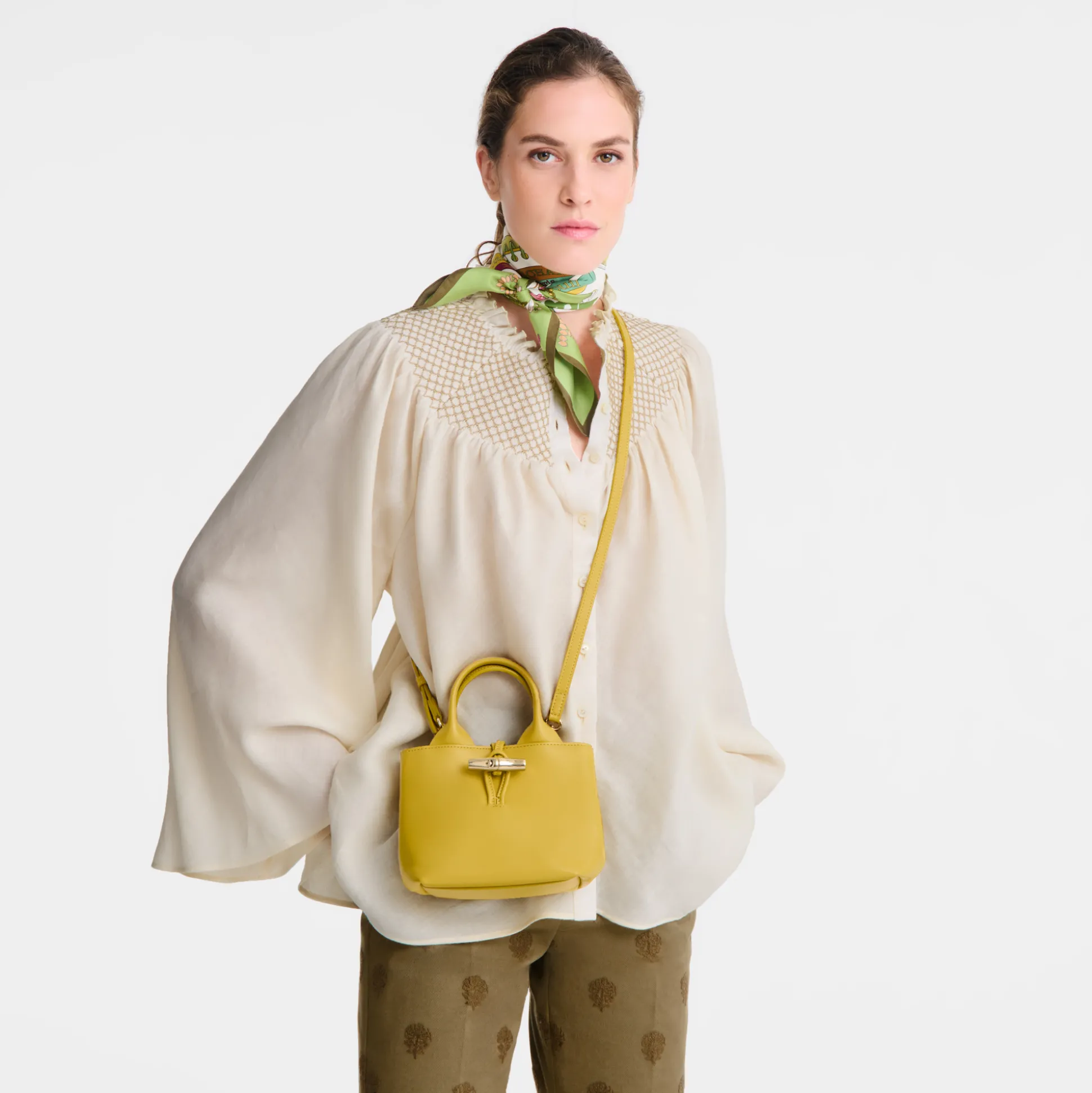 Online Longchamp Borsa con manico XS Zenzero