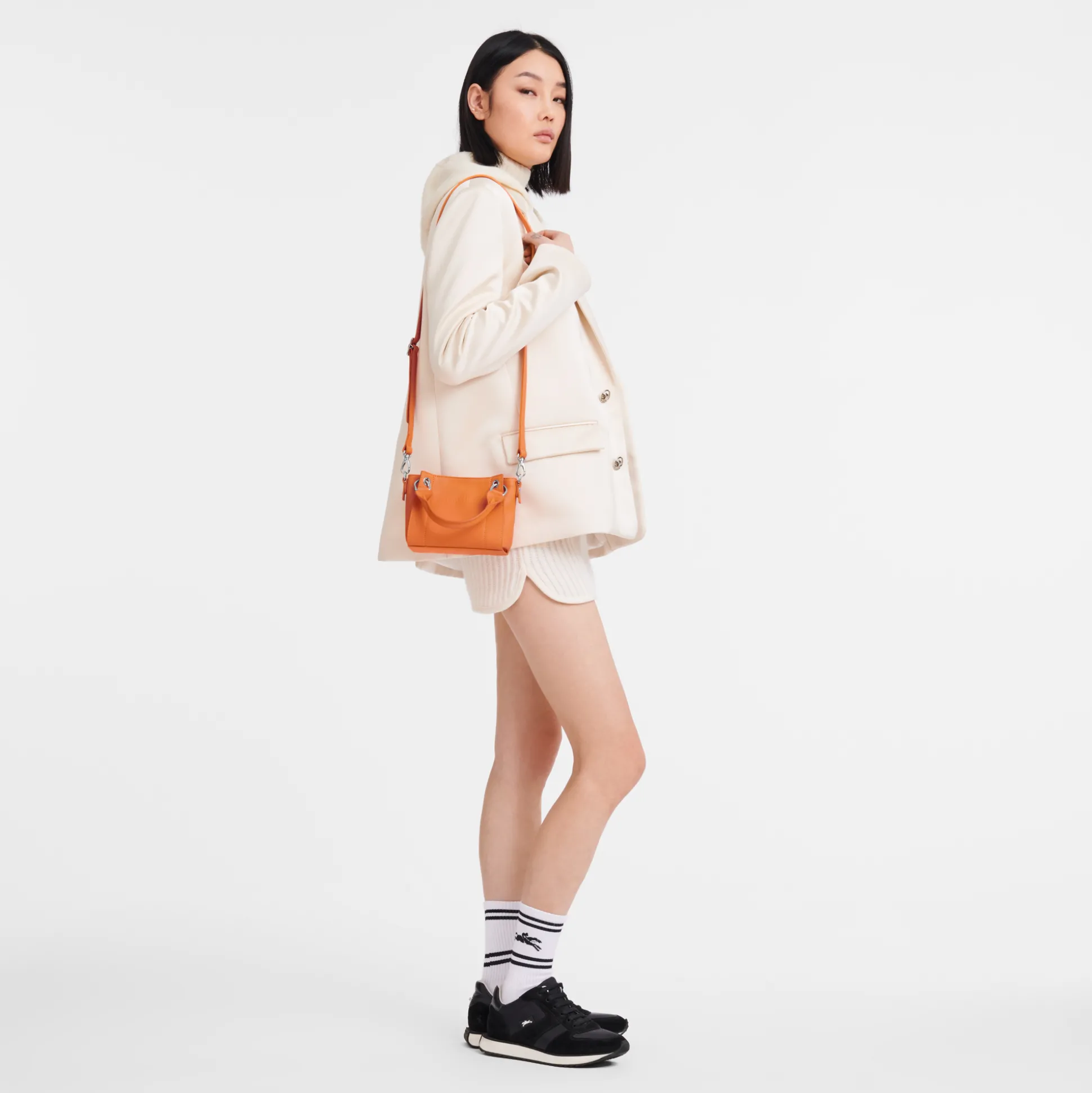 Discount Longchamp Borsa con manico XS Arancio