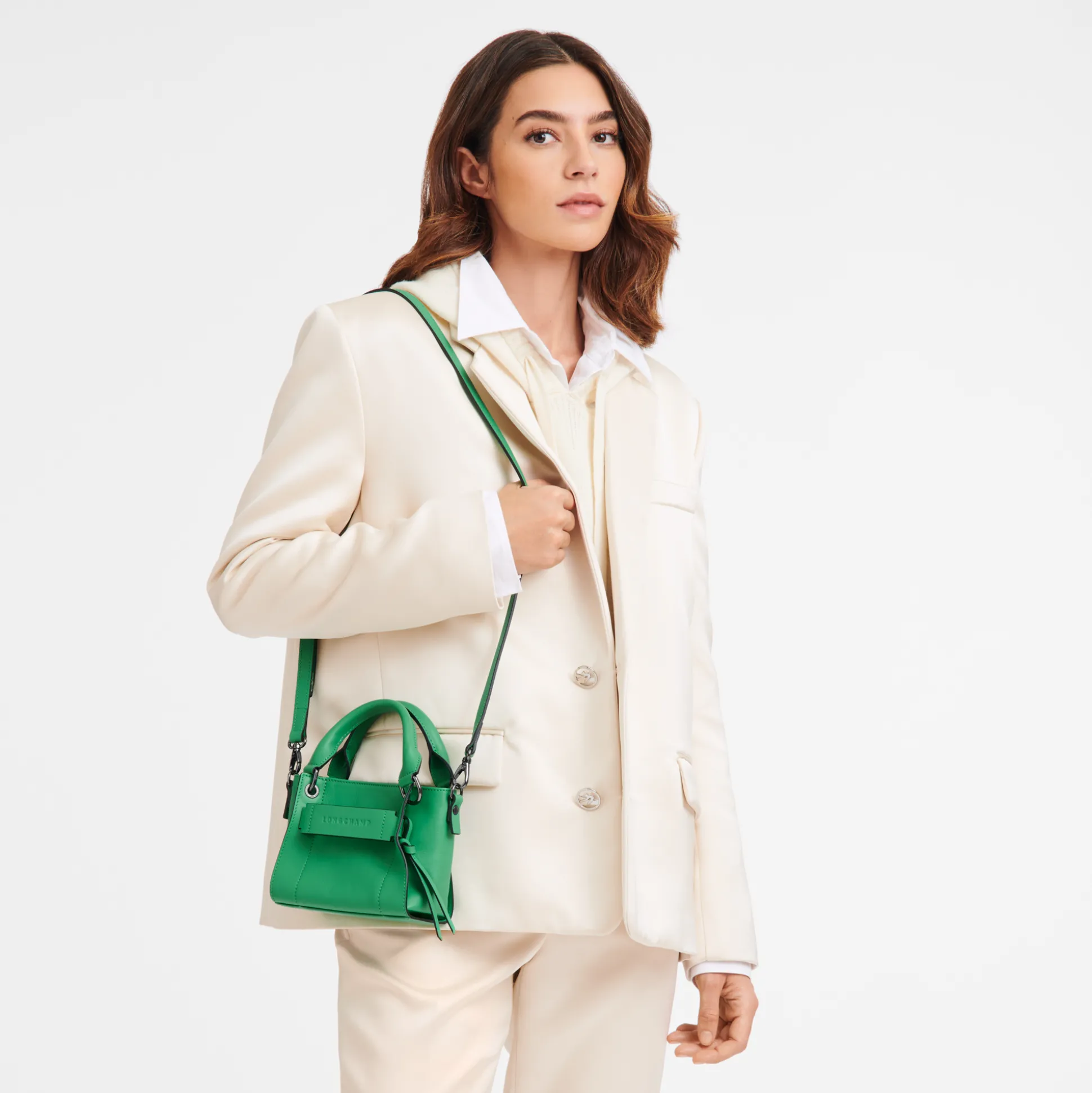 Discount Longchamp Borsa con manico XS Verde