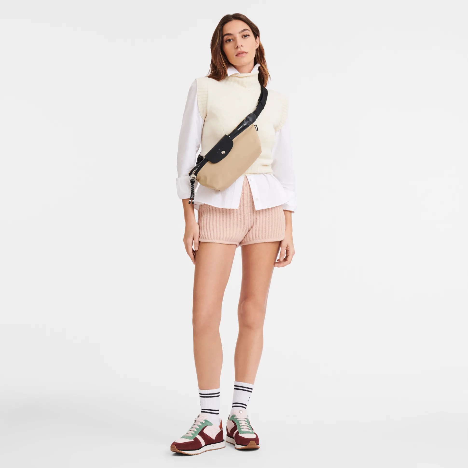 Outlet Longchamp Borsa da cintura M Argilla