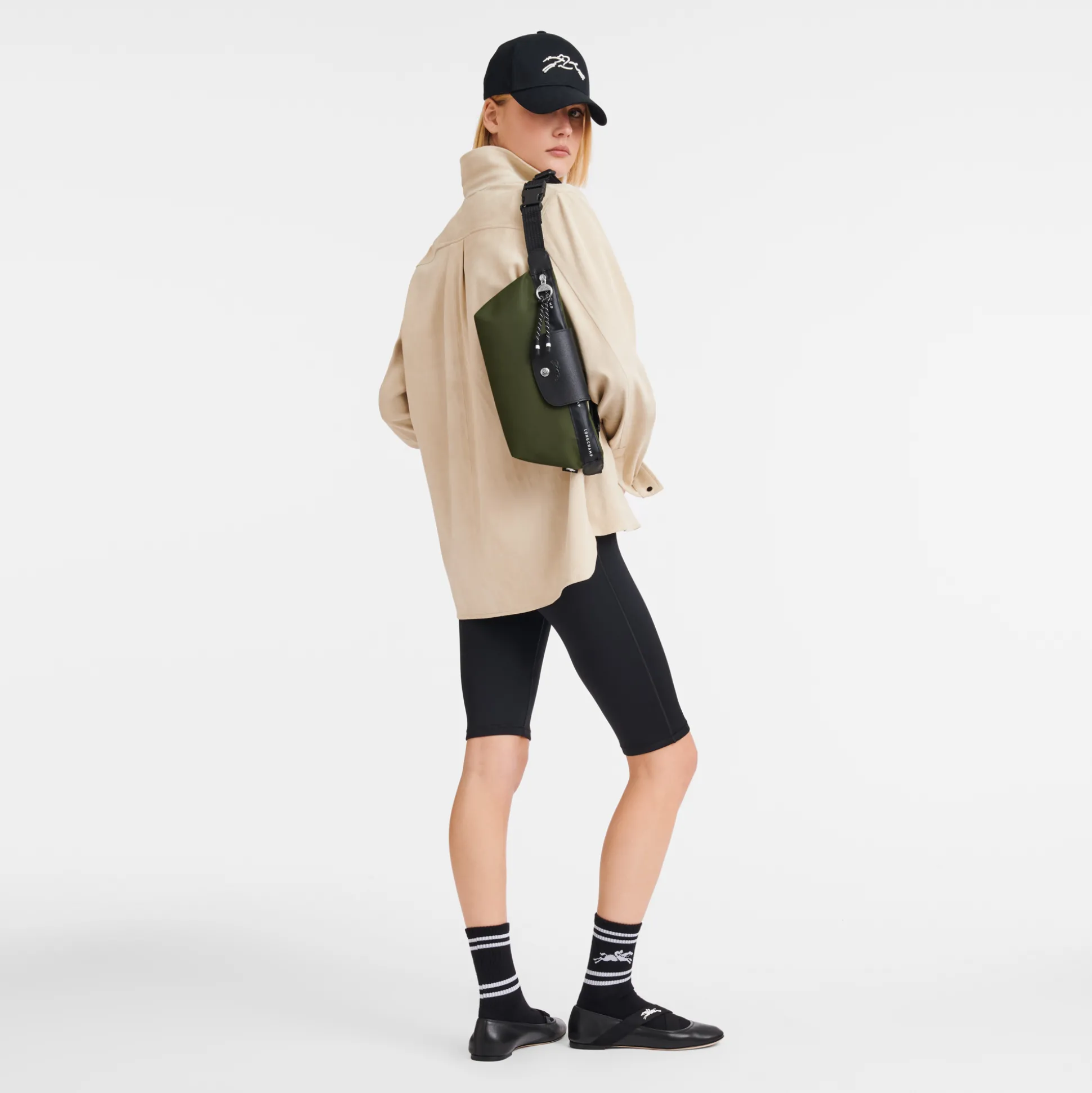 Hot Longchamp Borsa da cintura M Kaki