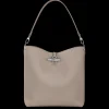 Discount Longchamp Borsa da spalla M Argilla