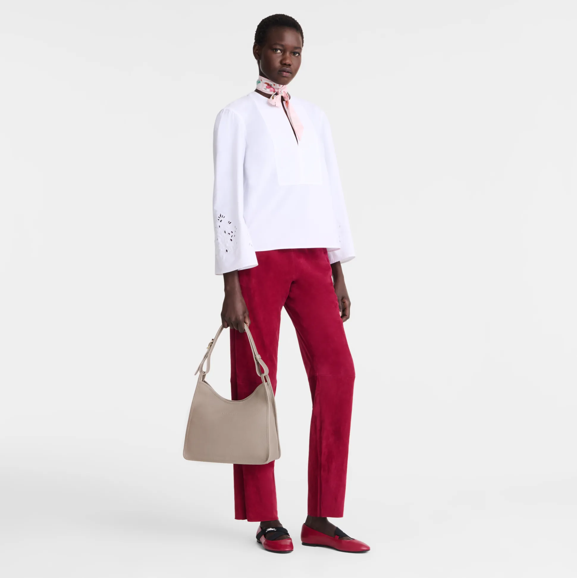 Best Sale Longchamp Borsa da spalla M Tortora