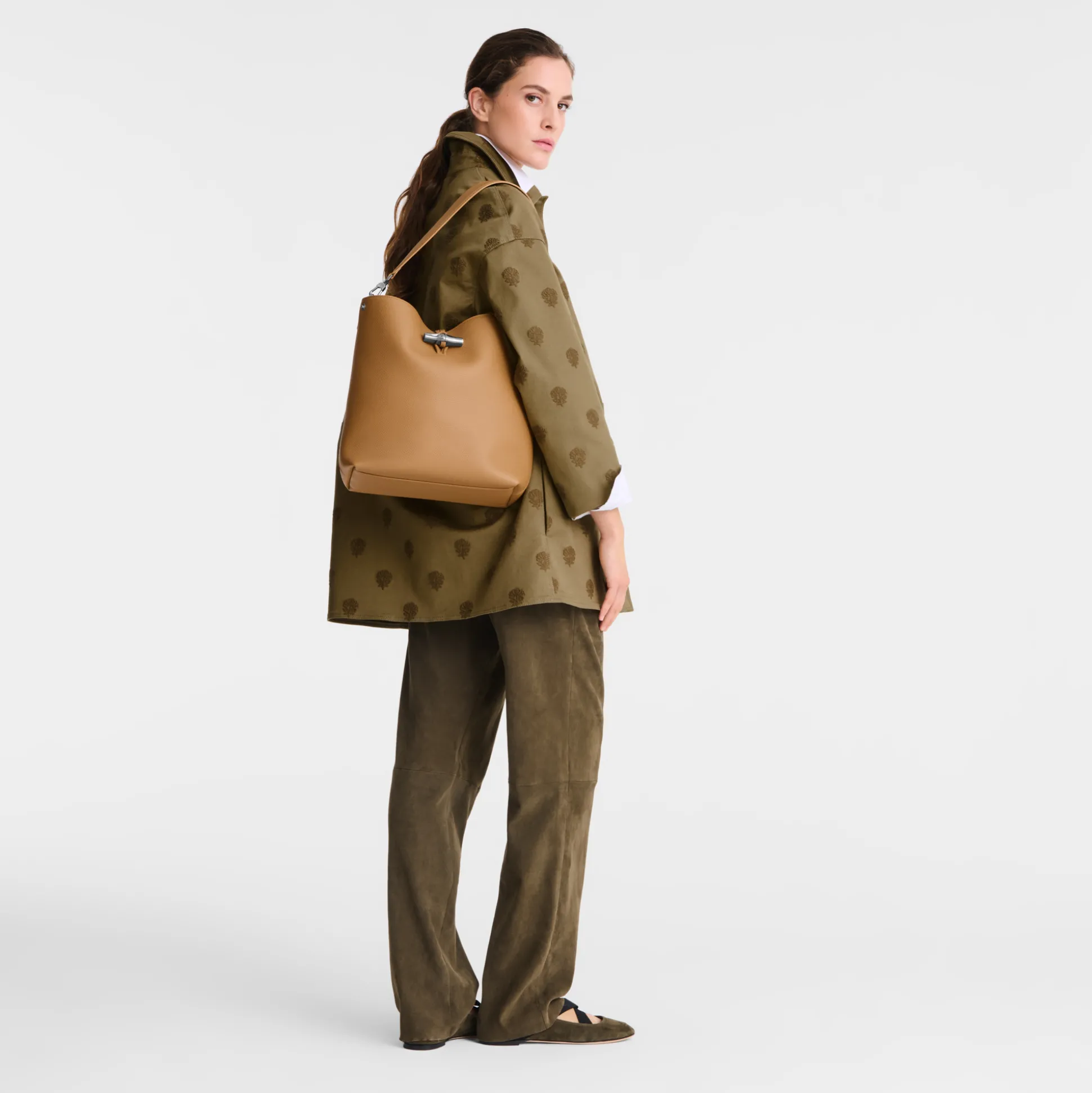 Fashion Longchamp Borsa da spalla M Noce