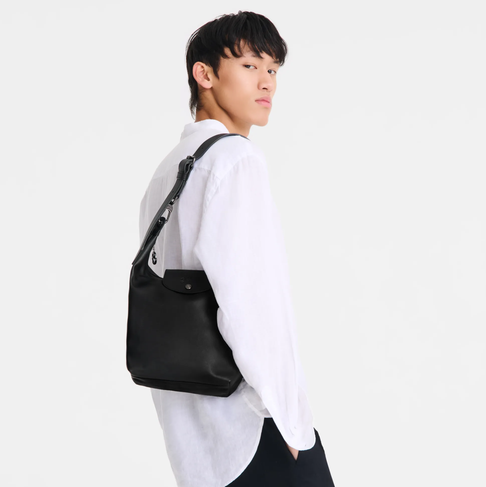 Sale Longchamp Borsa da spalla M Nero