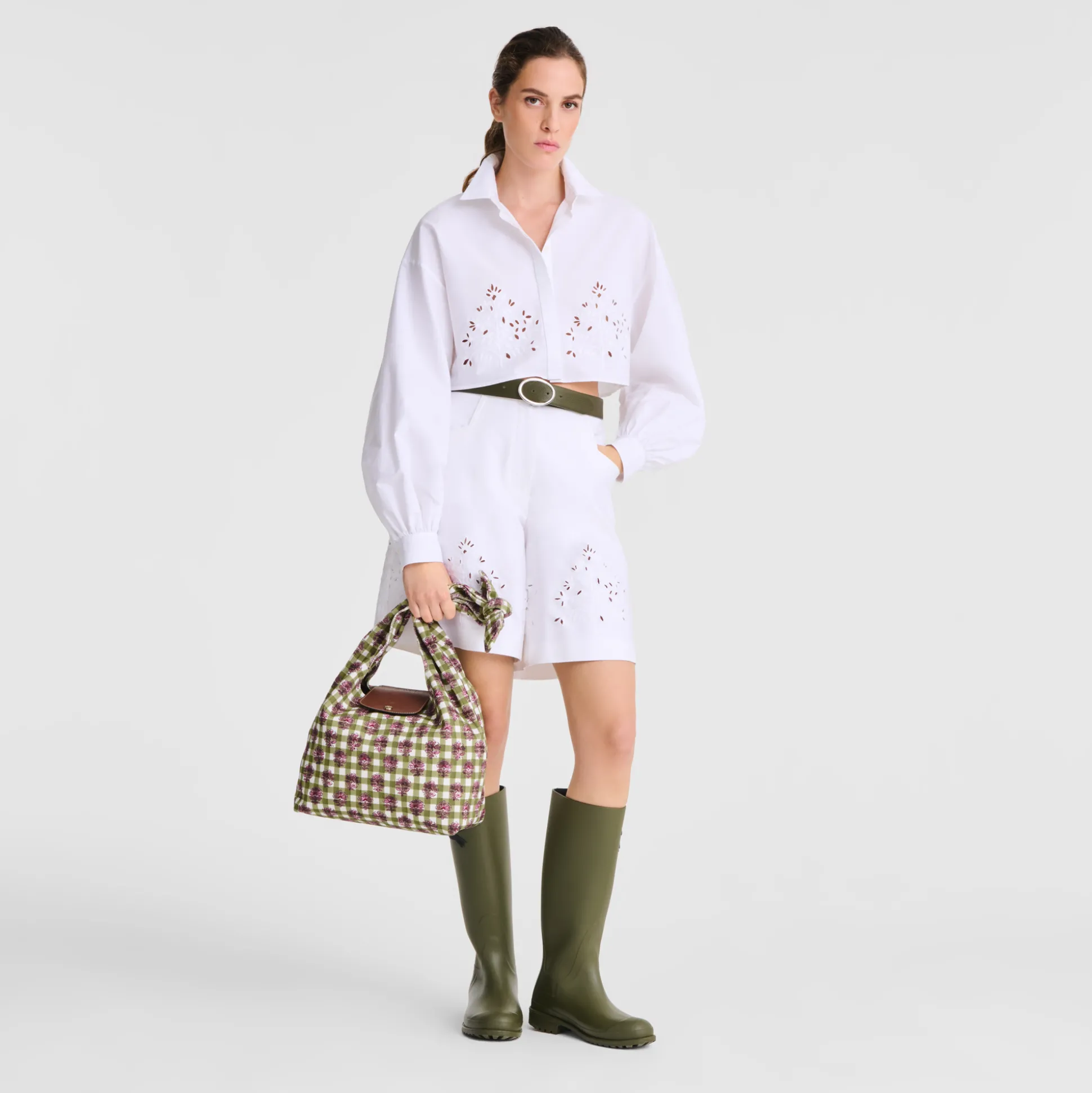 Clearance Longchamp Borsa da spalla M Carciofo