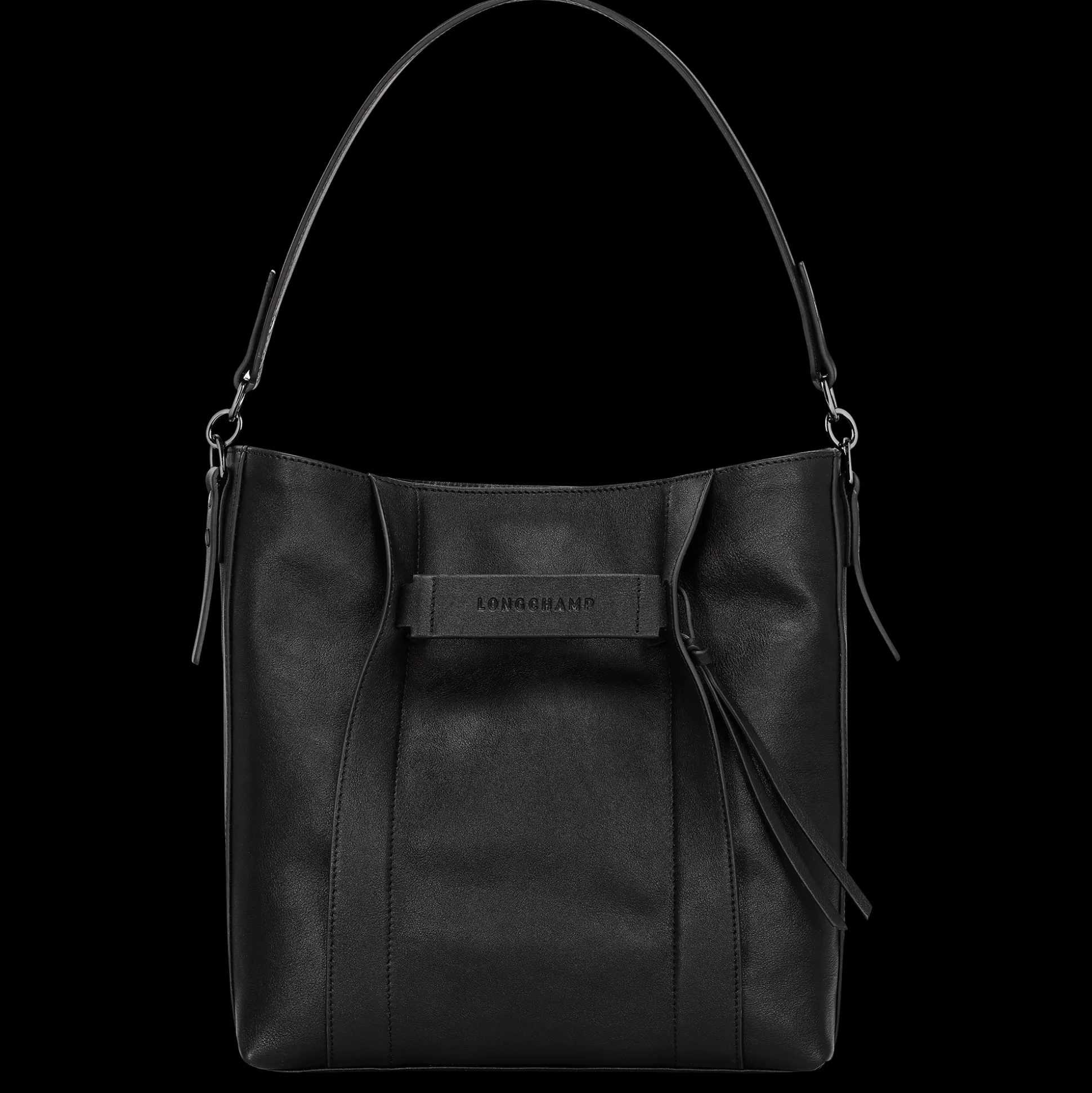 Clearance Longchamp Borsa hobo M Nero
