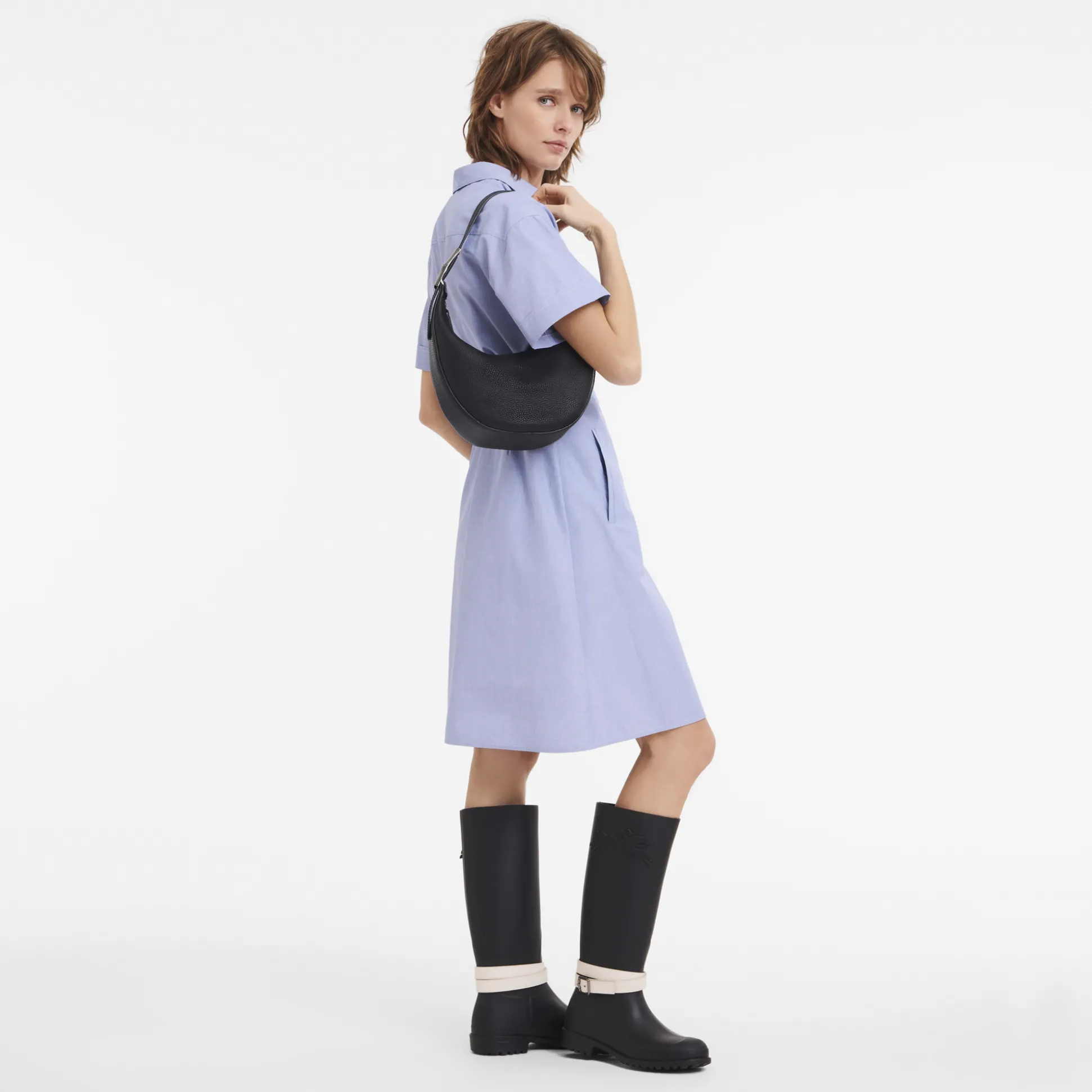 New Longchamp Borsa hobo M Nero