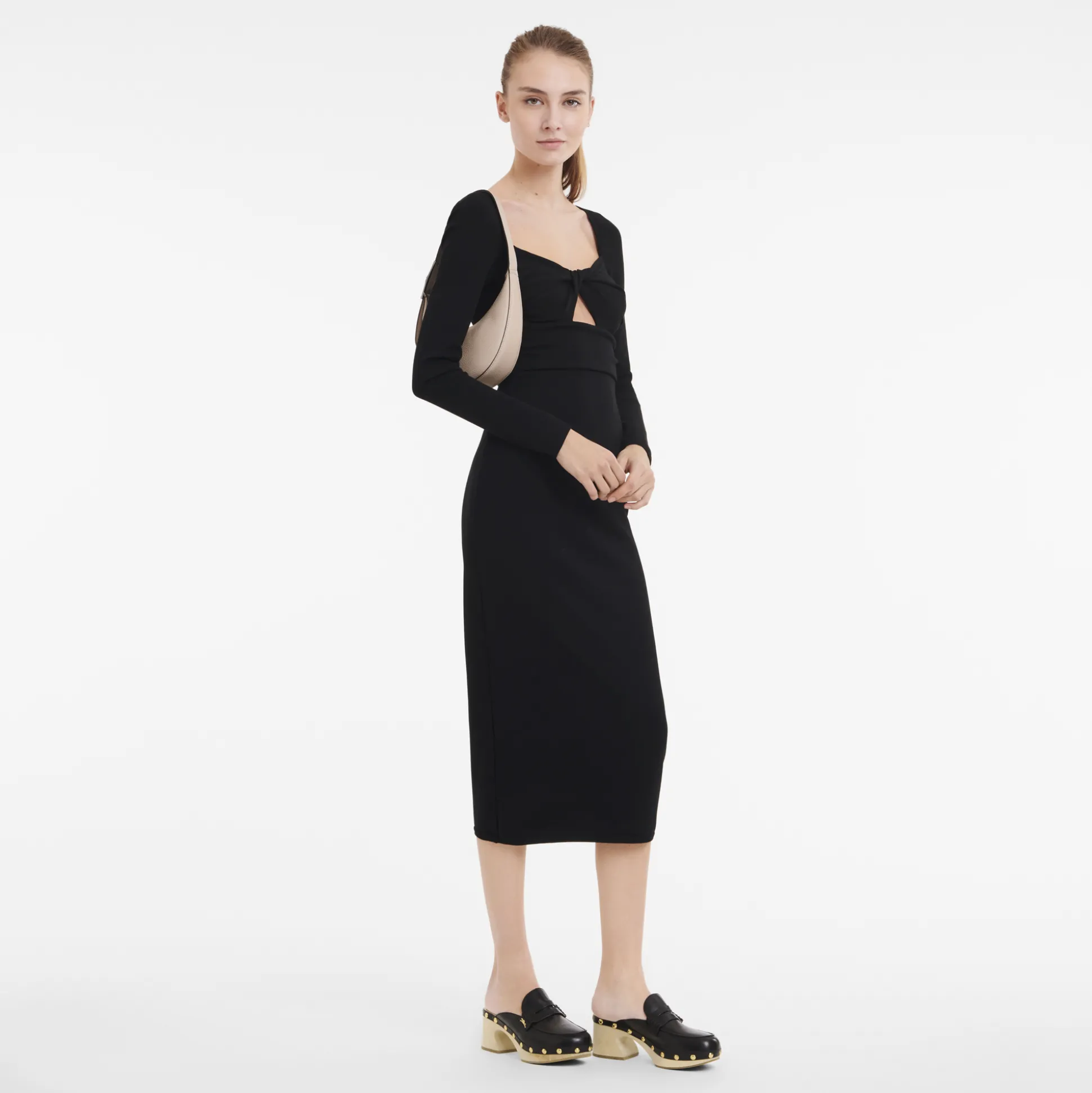 Shop Longchamp Borsa hobo M Argilla