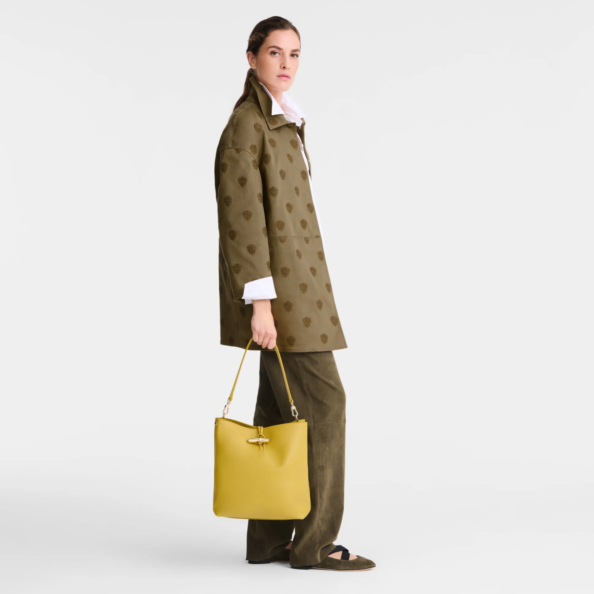 Clearance Longchamp Borsa hobo M Zenzero