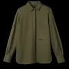 Online Longchamp Camicia dritta Kaki