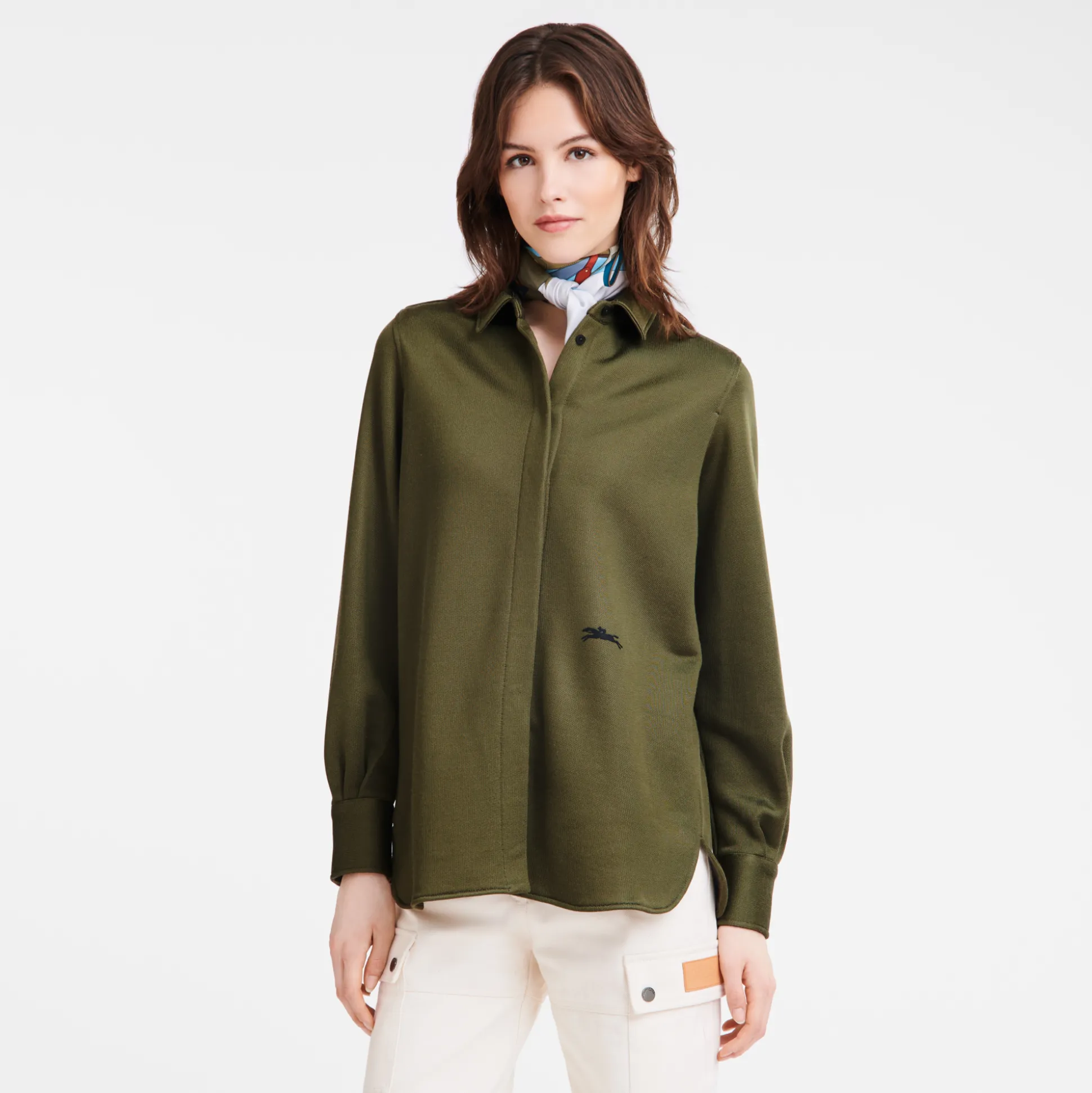 camicia_dritta_3.webp Online Longchamp Camicia dritta Kaki