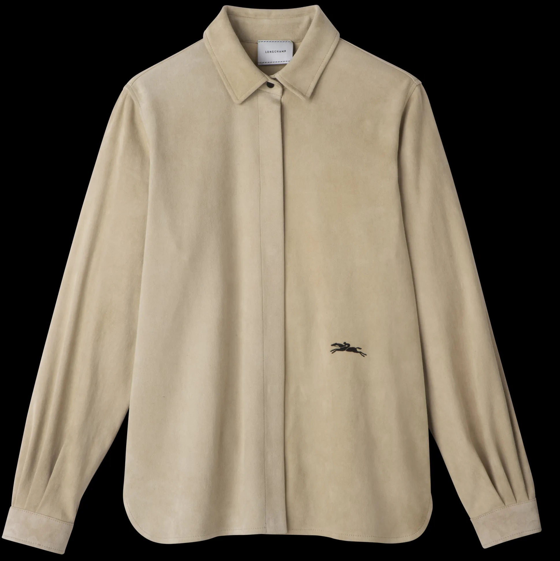 Sale Longchamp Camicia dritta in pelle Beige
