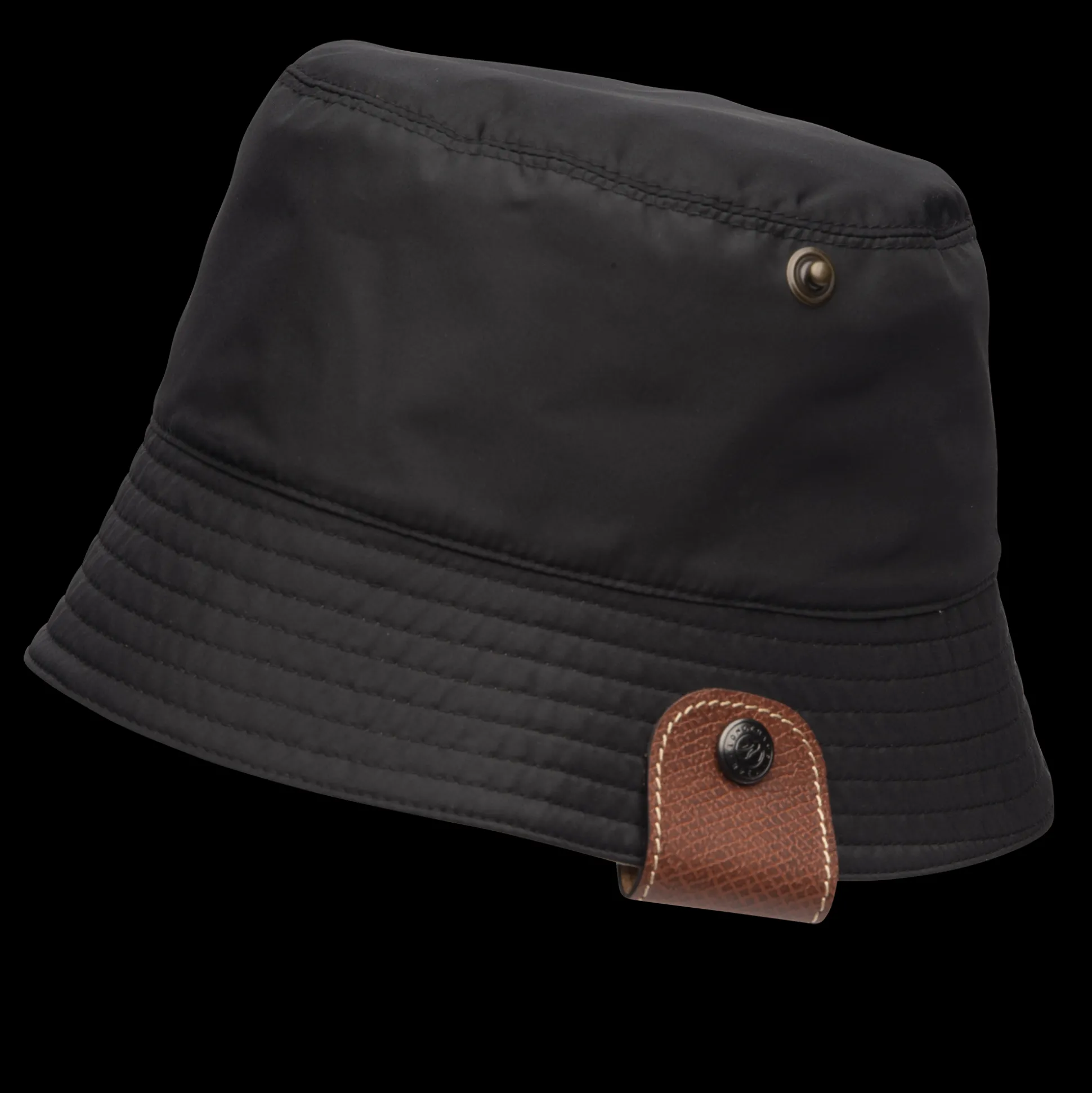 Flash Sale Longchamp Cappello da pescatore double-face Nero/Mogano