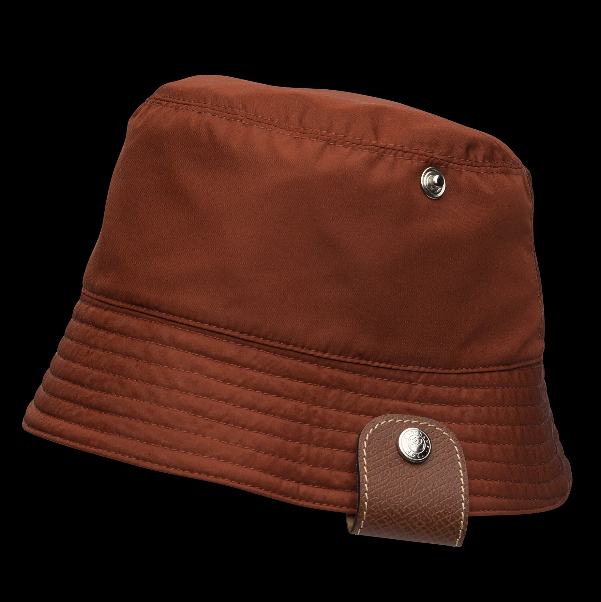 Best Longchamp Cappello da pescatore double-face Castagna/Pomodoro