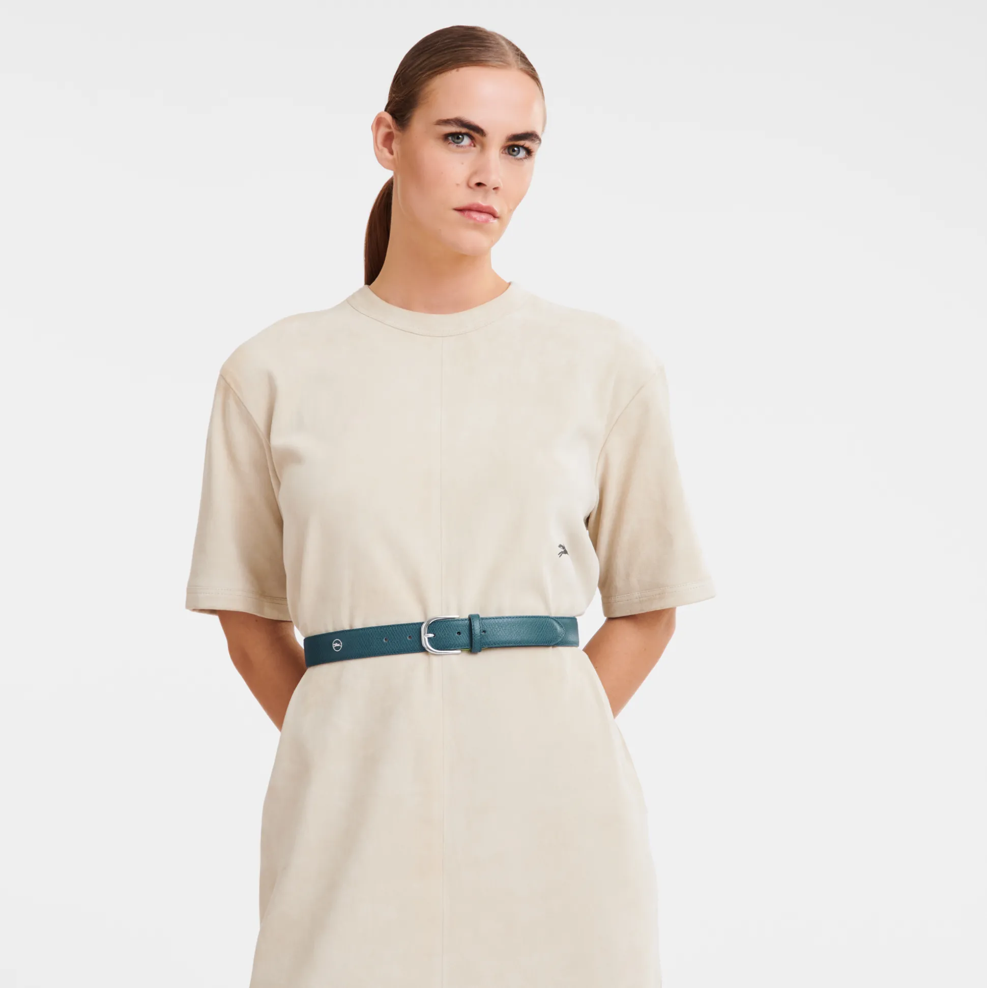 Cheap Longchamp Cintura da donna Pavone